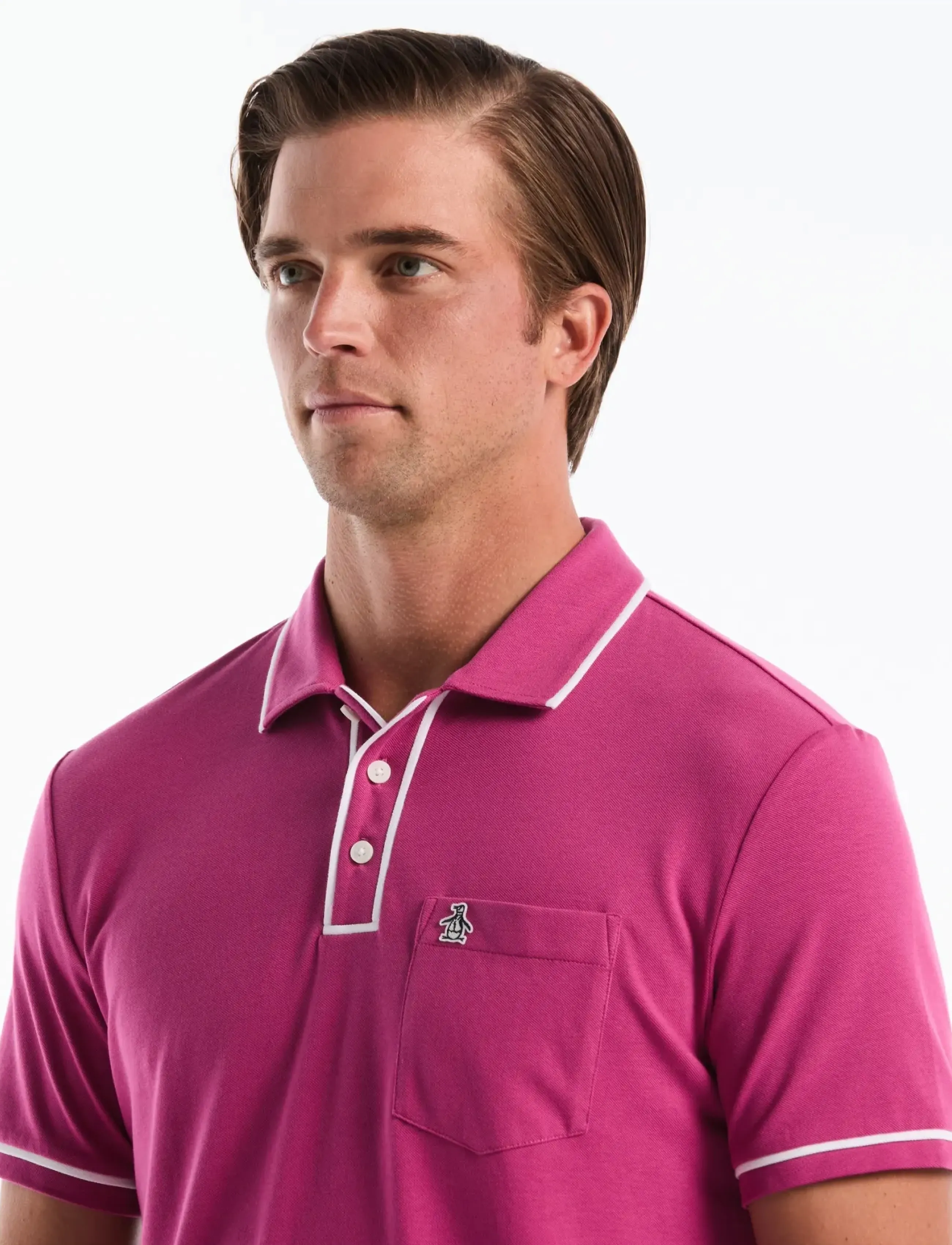 Original Penguin - TIPPED POLO TNCL PIQ - lühikeste varrukatega polod - magenta haze - 3