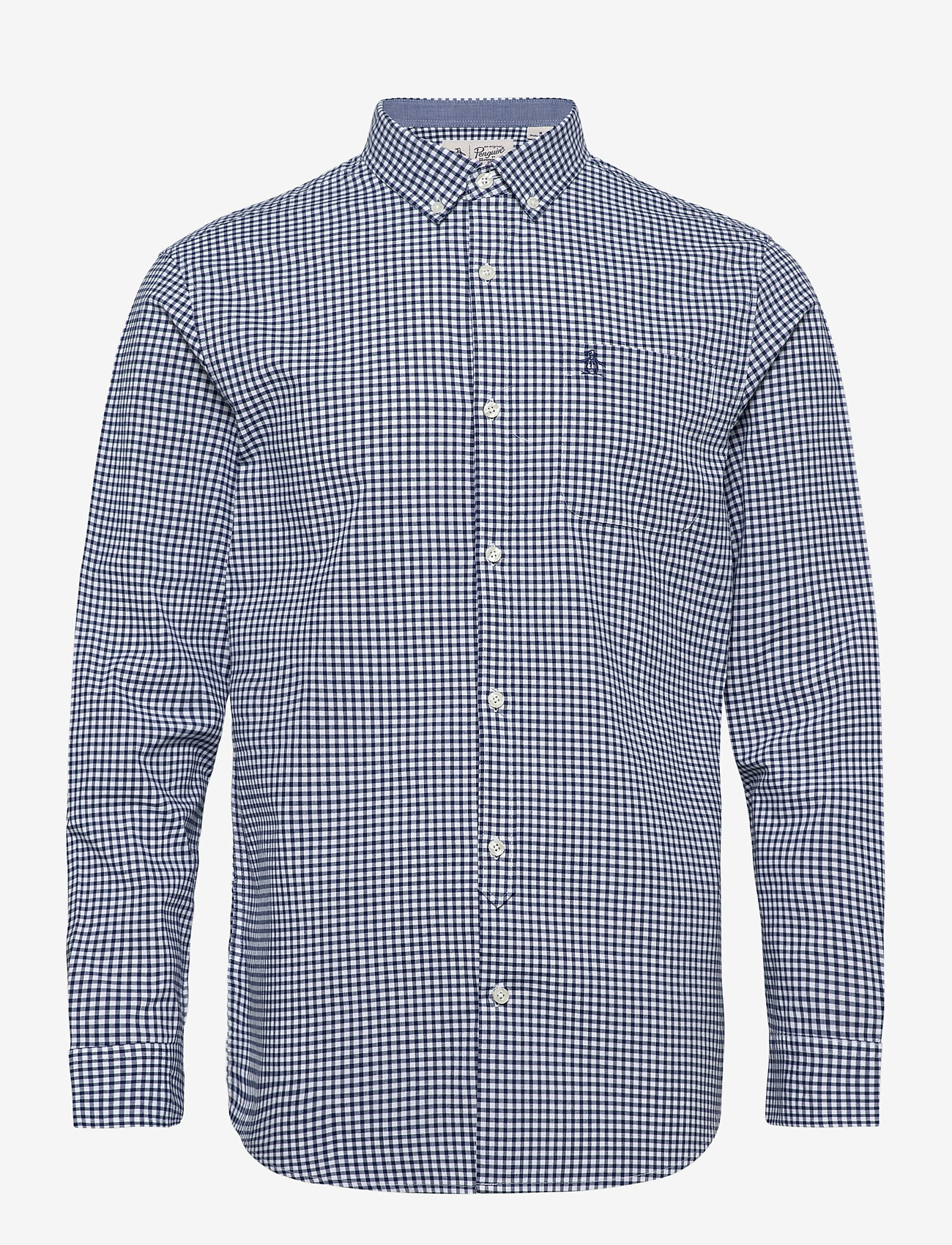 Original Penguin - Long Sleeved Gingham Check Shirt - estate blue - 0
