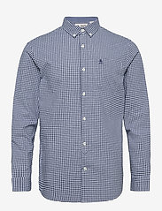 Long Sleeved Gingham Check Shirt - ESTATE BLUE