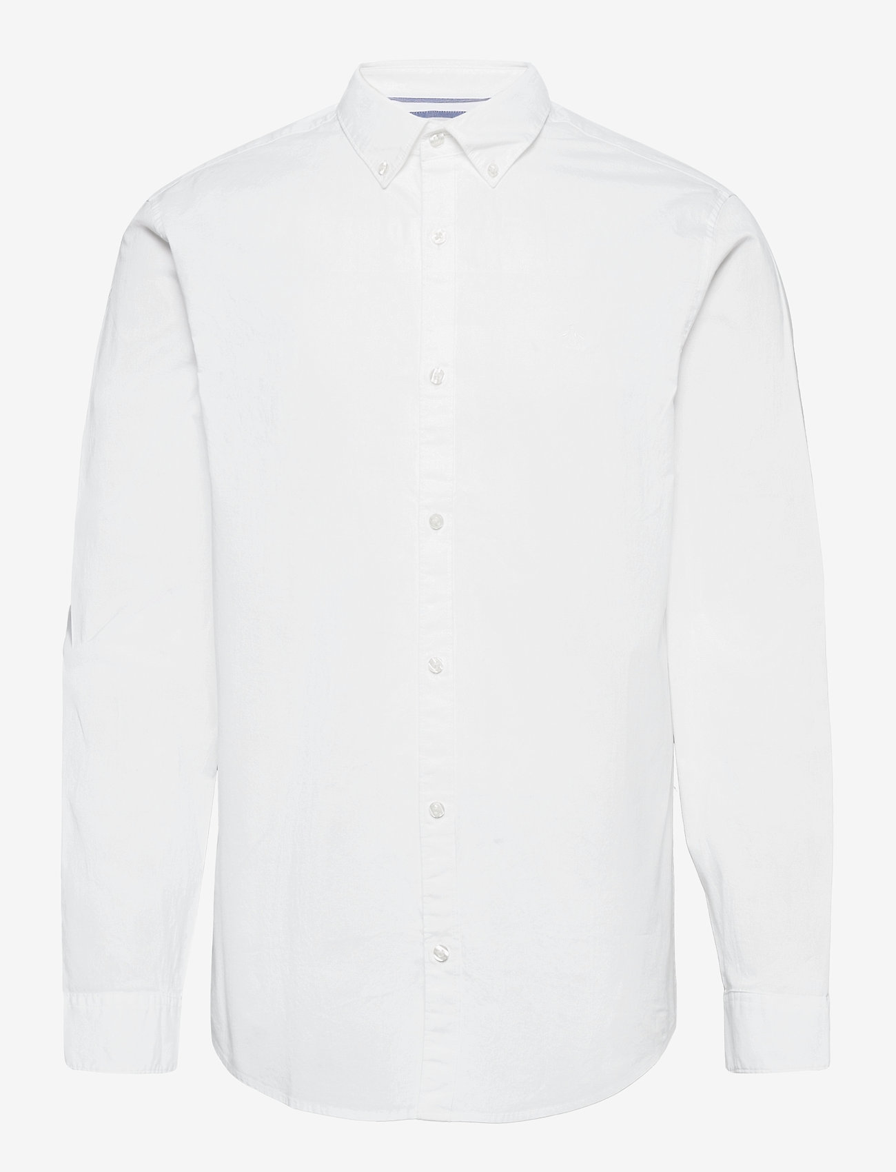 Original Penguin - Long Sleeved Cotton Poplin Shirt - laisvalaikio marškiniai - bright white - 0