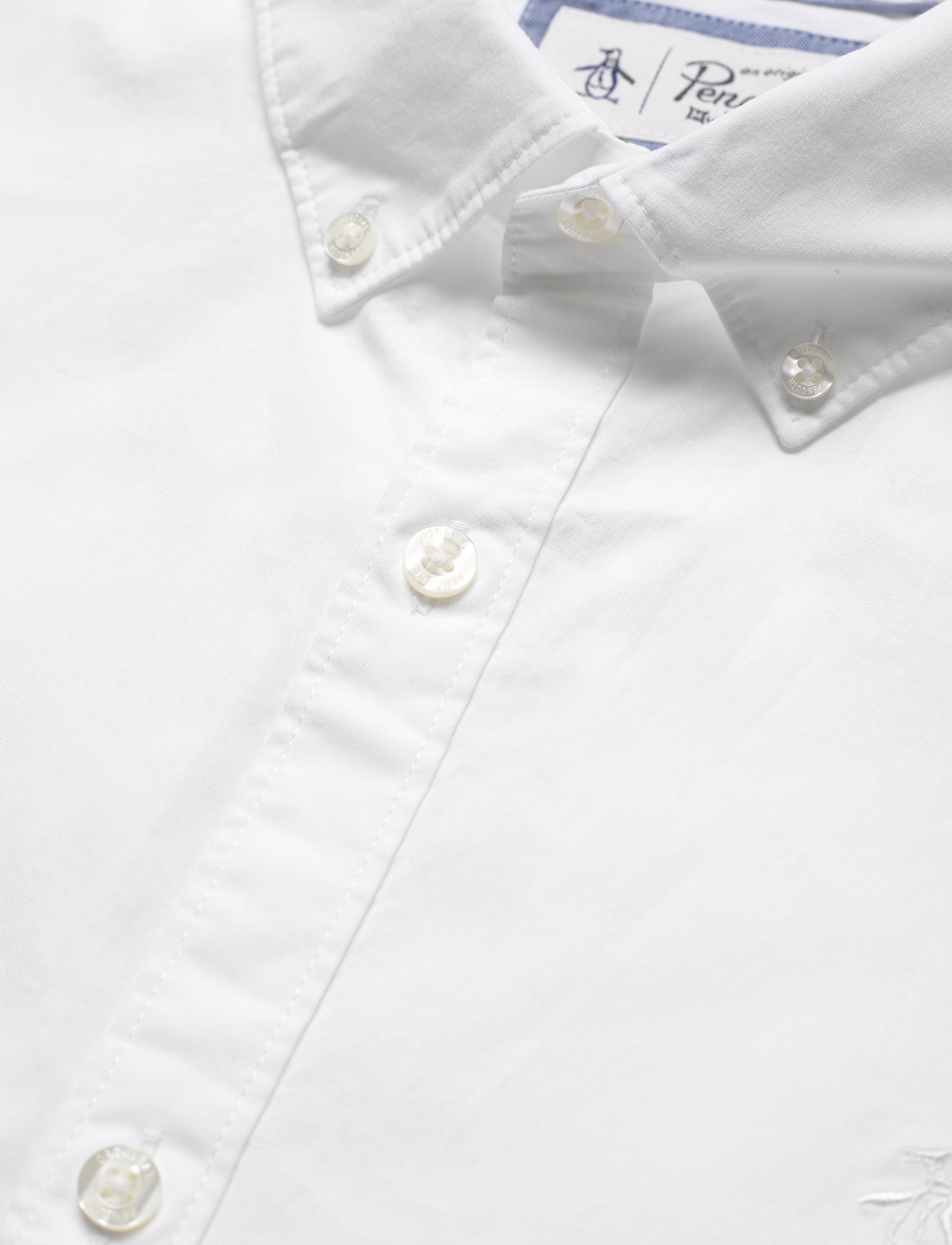 Original Penguin - Long Sleeved Cotton Poplin Shirt - bright white - 3