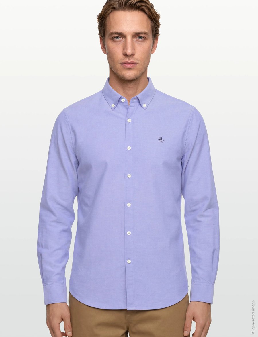 Original Penguin - LS OXFORD STRTCH NO - oxford-skjortor - amparo blue - 3