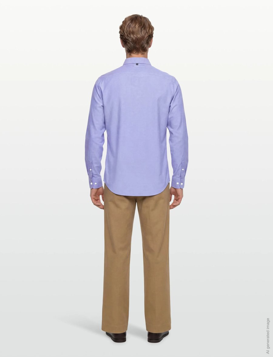 Original Penguin - LS OXFORD STRTCH NO - oxford-skjortor - amparo blue - 4