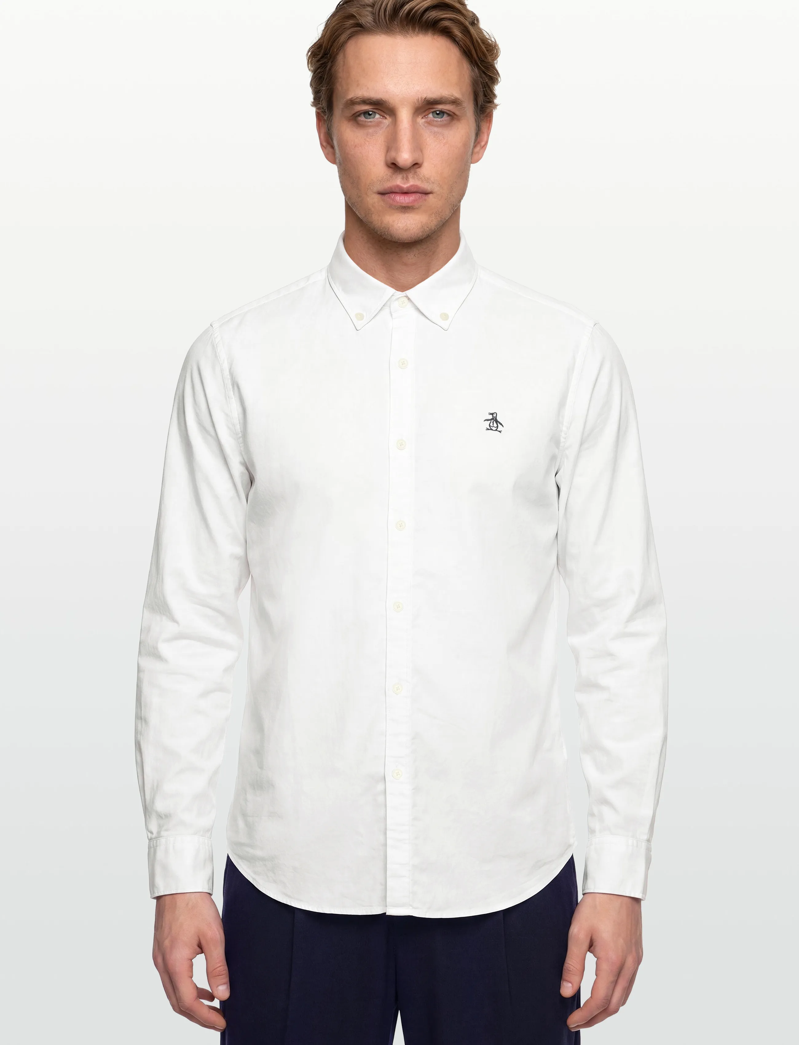 Original Penguin - LS OXFORD STRTCH NO - oxford skjorter - bright white - 3