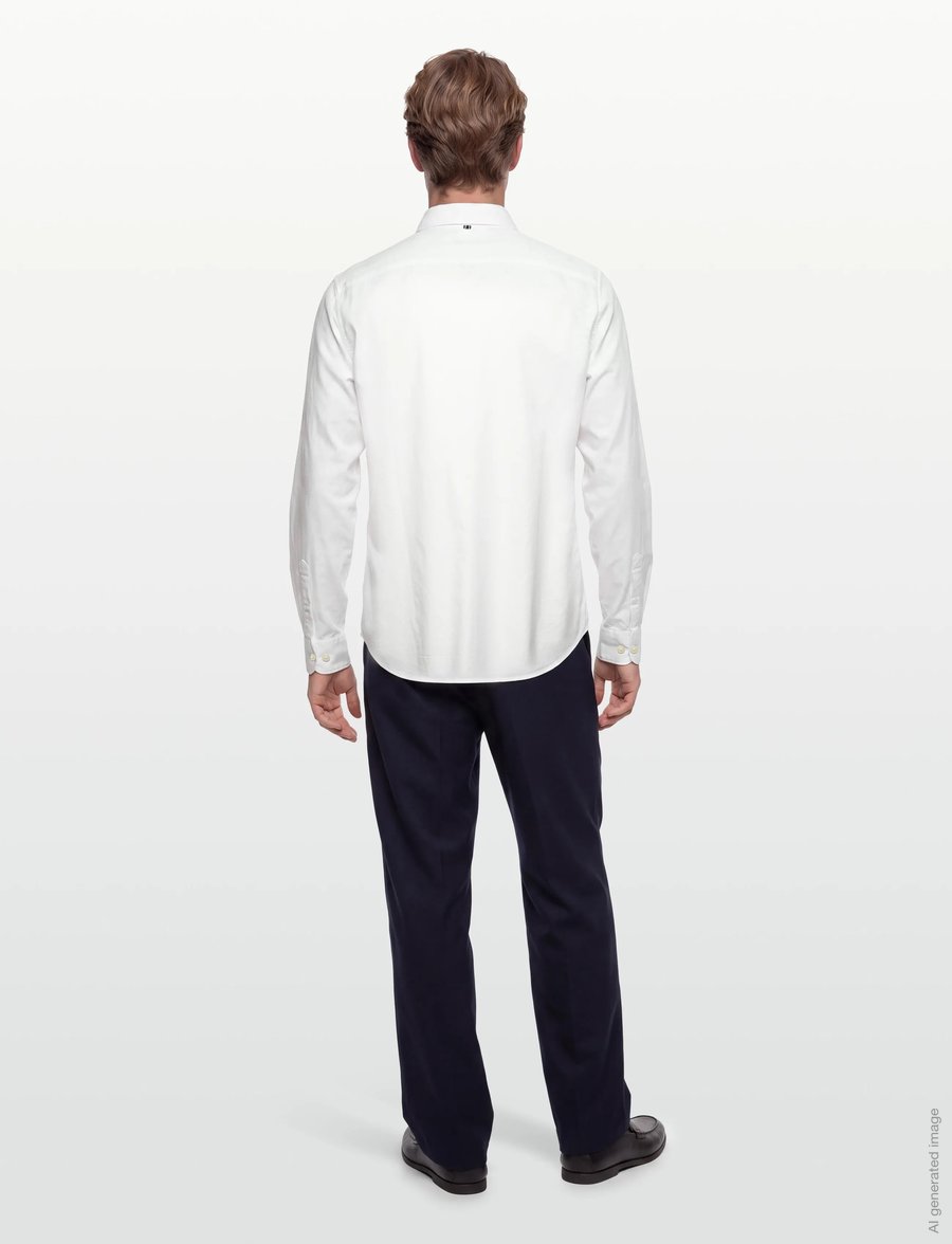 Original Penguin - LS OXFORD STRTCH NO - oxford skjorter - bright white - 4