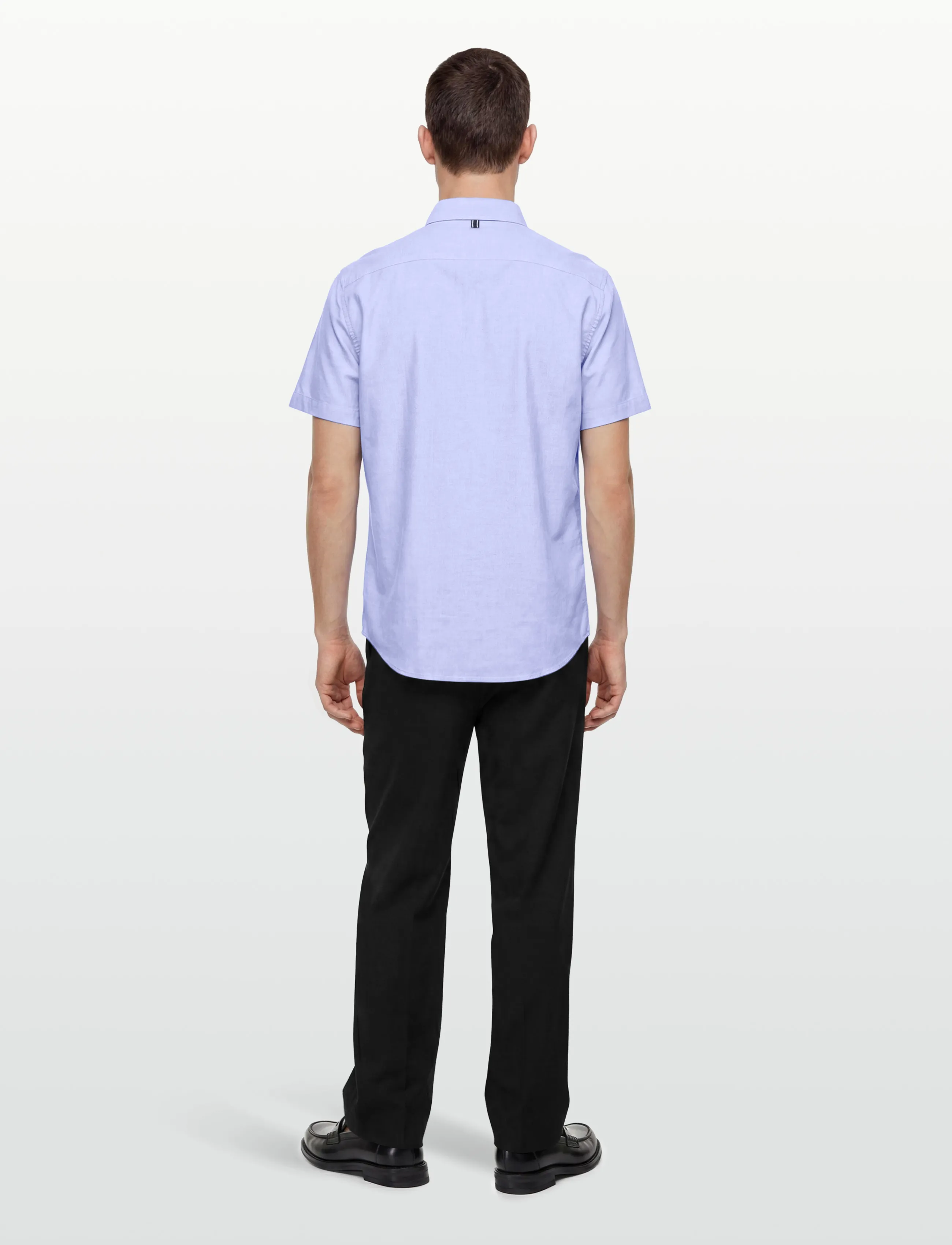 Original Penguin - SS OXFORD STRTCH NO SHIRT - kortärmade skjortor - amparo blue - 4