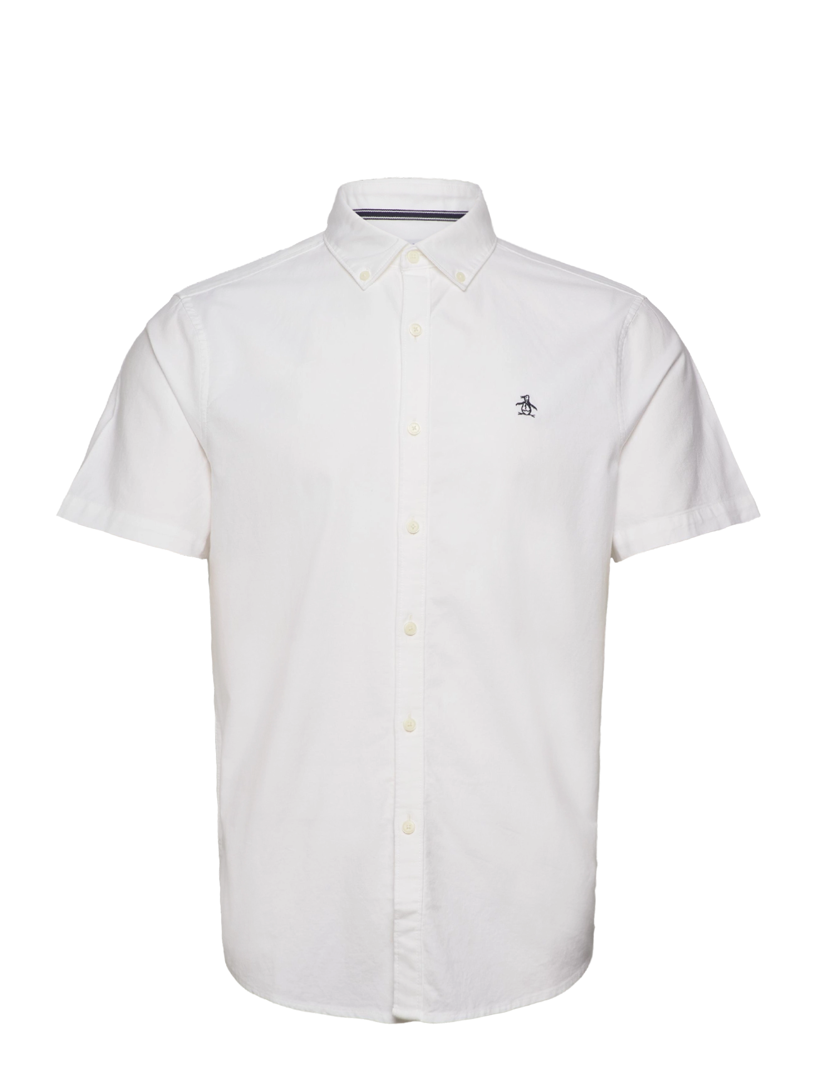 ORIGINAL PENGUIN Ss Oxford Strtch No Shirt Weiß - L - Herren