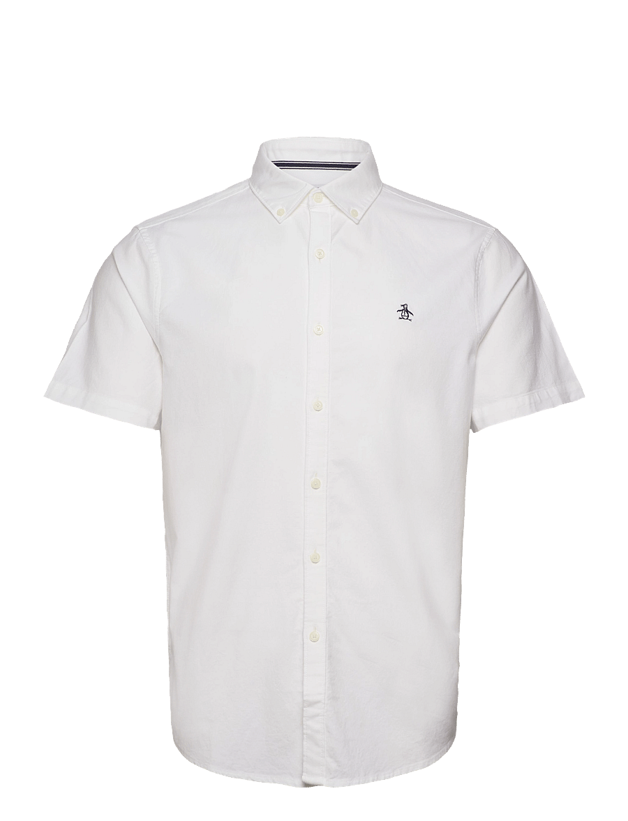 Original Penguin - SS OXFORD STRTCH NO SHIRT - kurzarmhemden - bright white - 1