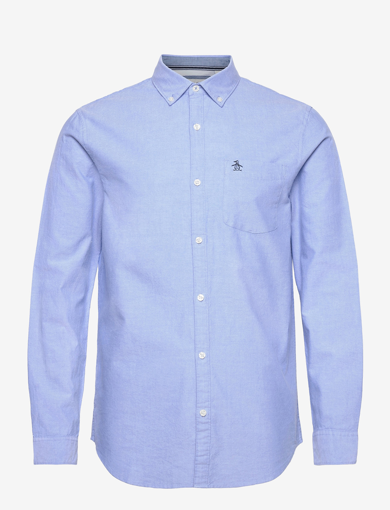 Original Penguin - Long Sleeved Cotton Oxford Shirt - amparo blue - 0