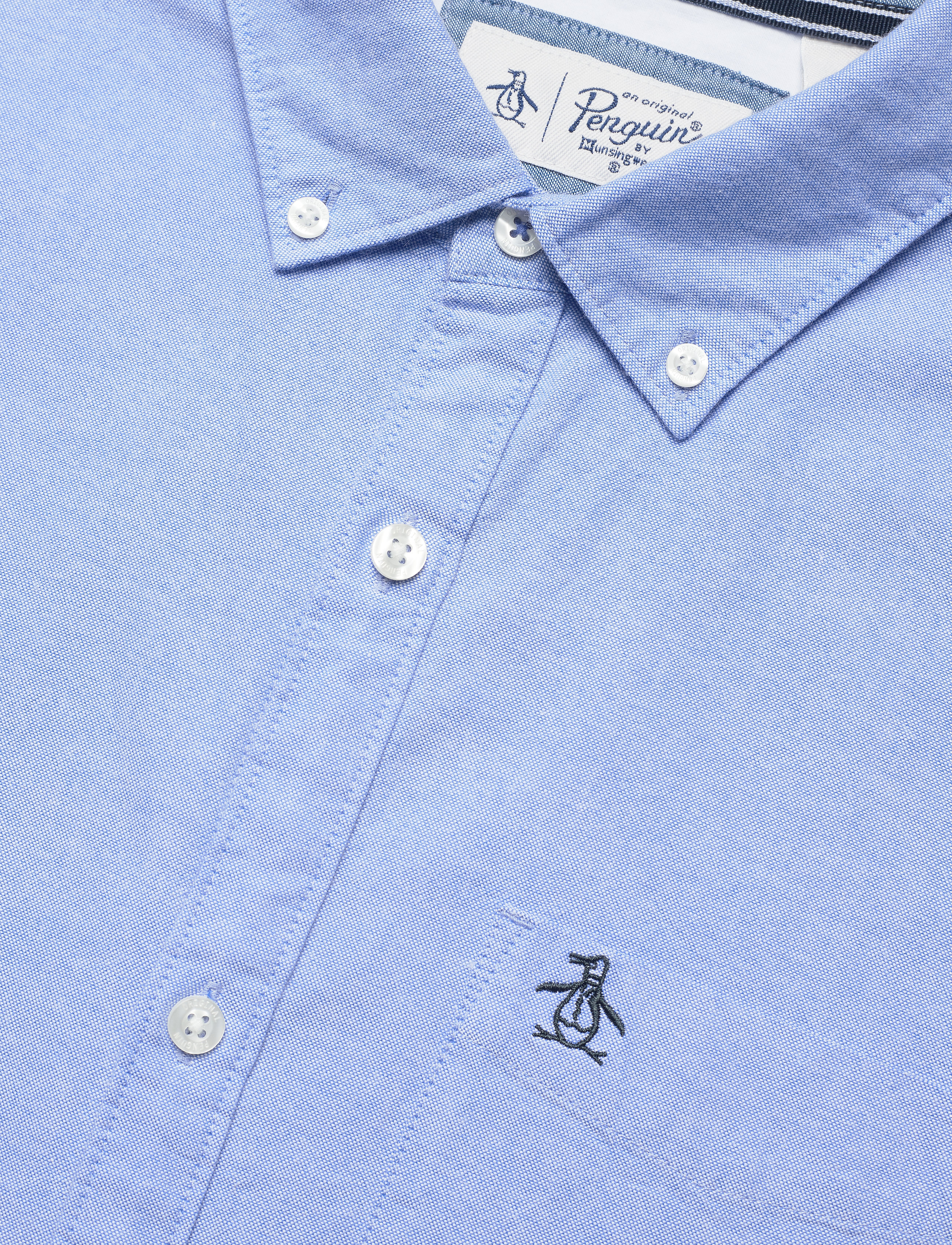 Original Penguin - Long Sleeved Cotton Oxford Shirt - amparo blue - 3