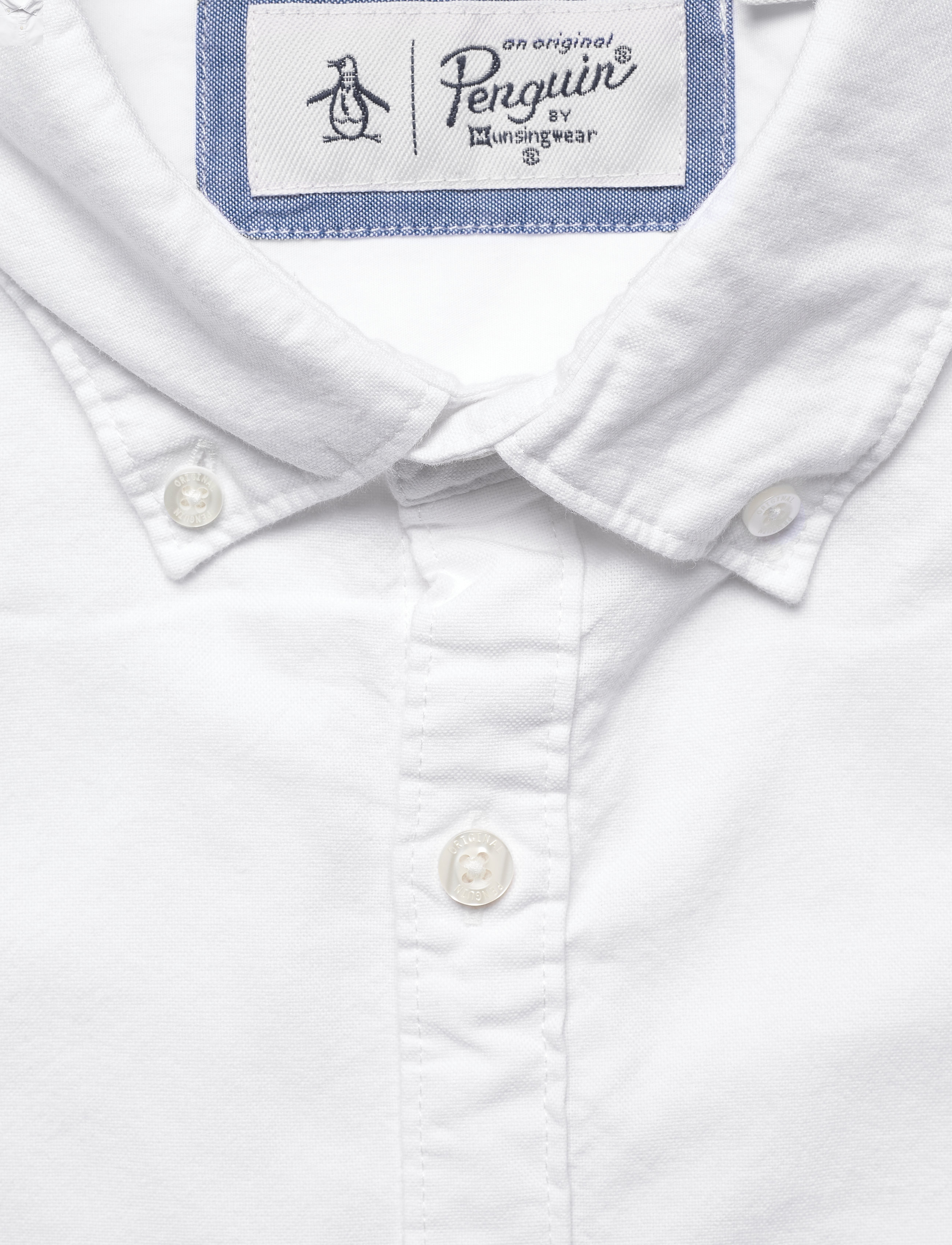Original Penguin - Long Sleeved Cotton Oxford Shirt - bright white - 2