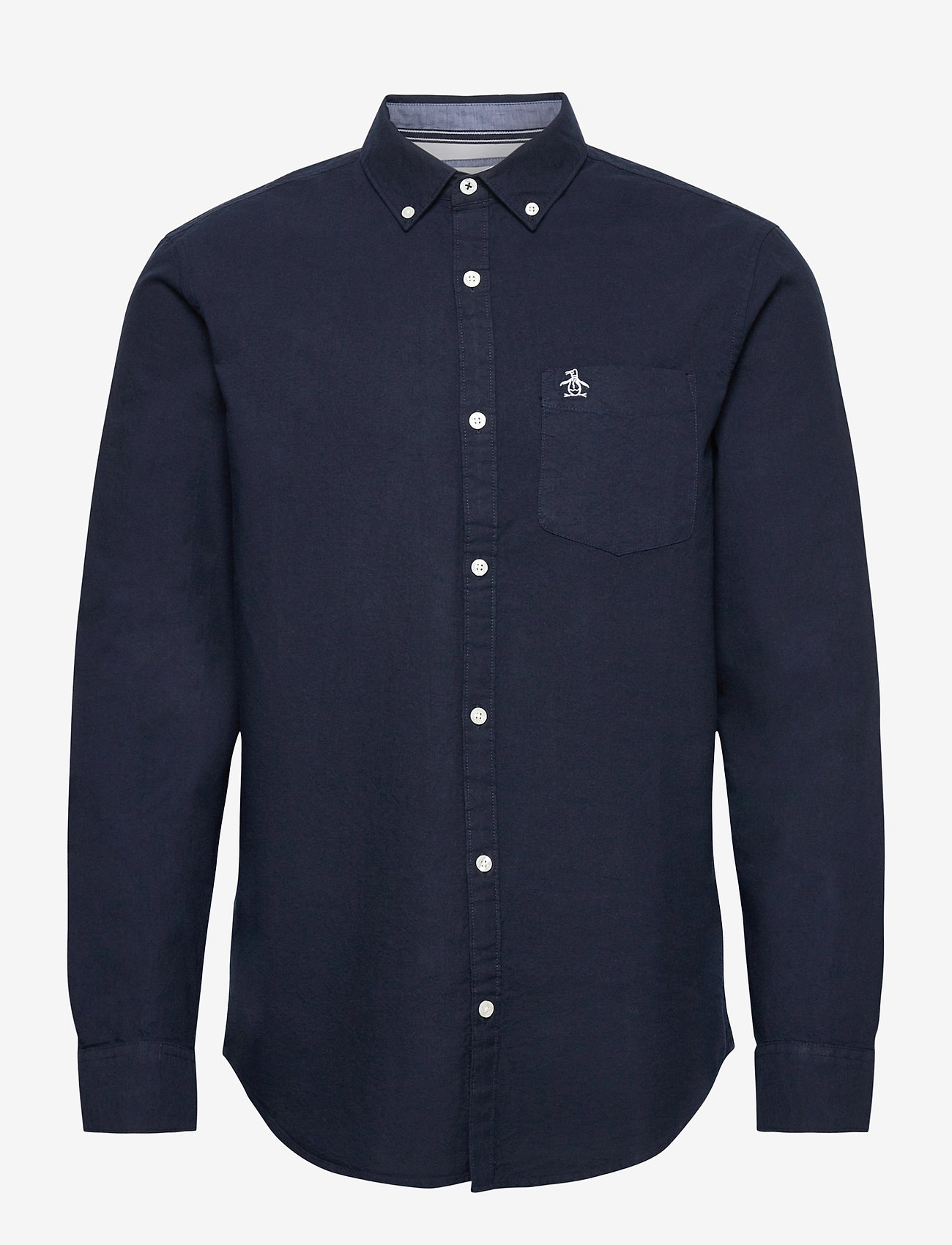 Original Penguin - Long Sleeved Cotton Oxford Shirt - dark sapphire - 0
