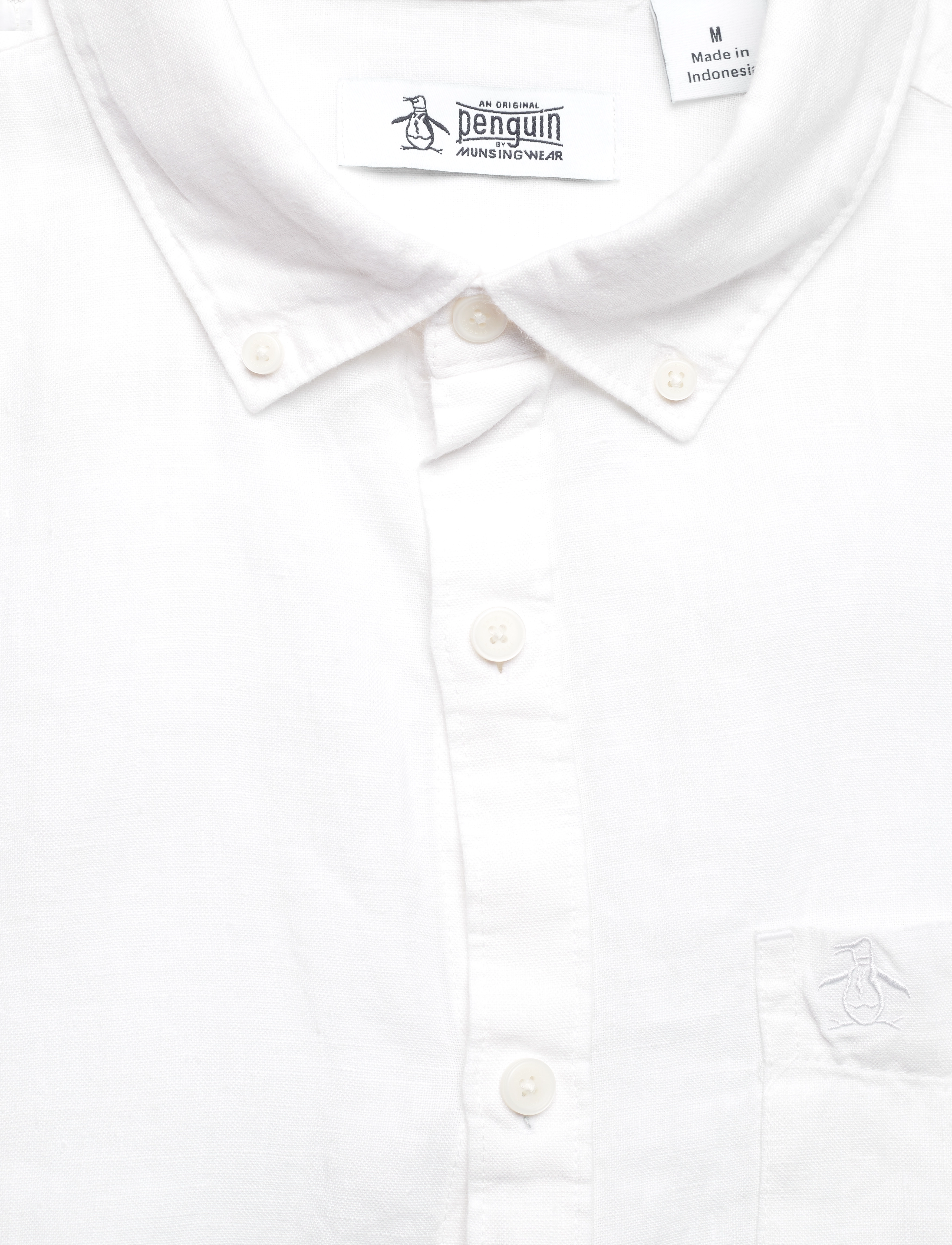 Original Penguin - LS DELAVE LNN W PKT - bright white - 2