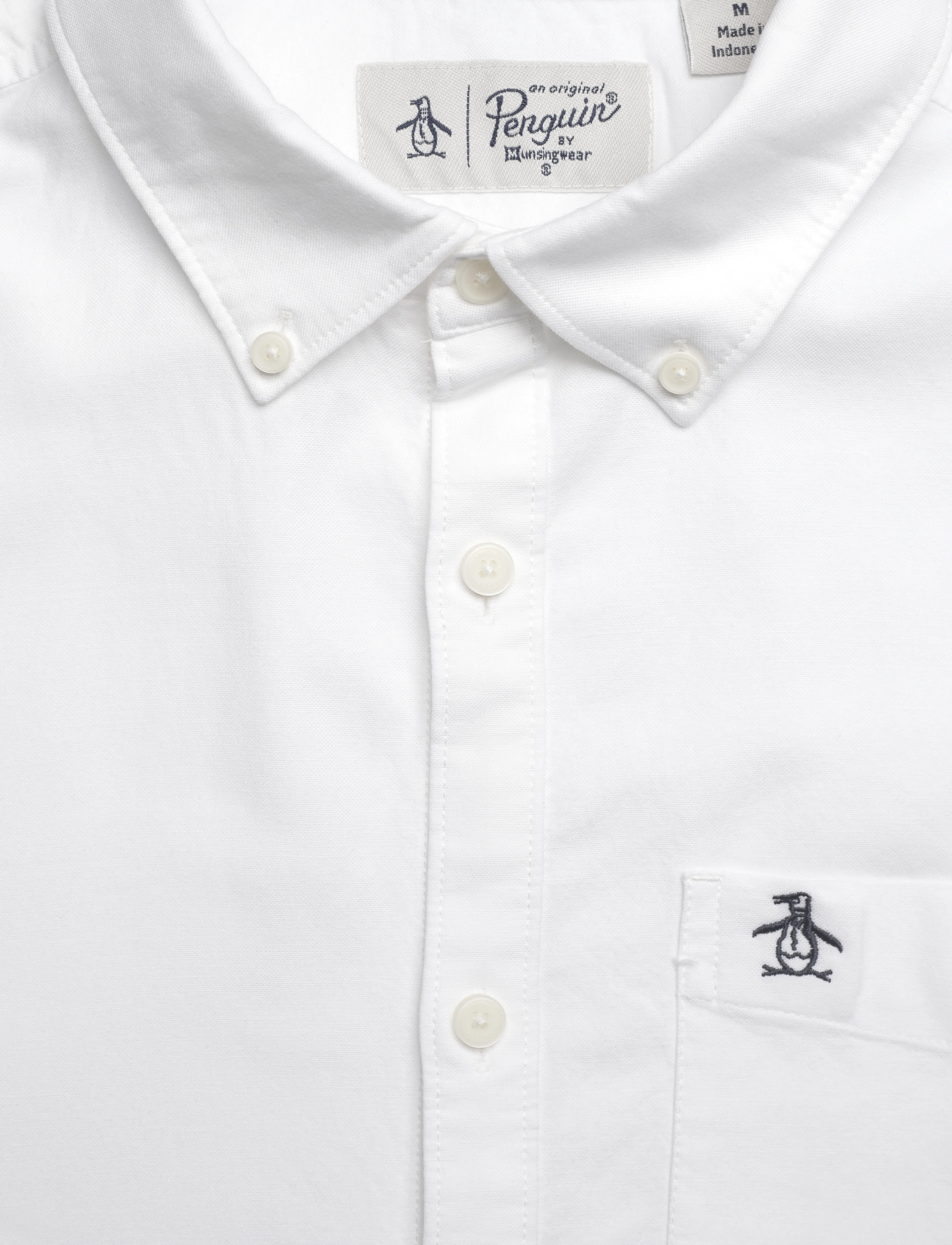 Original Penguin - LS ECO OXFORD W STRE - bright white - 2