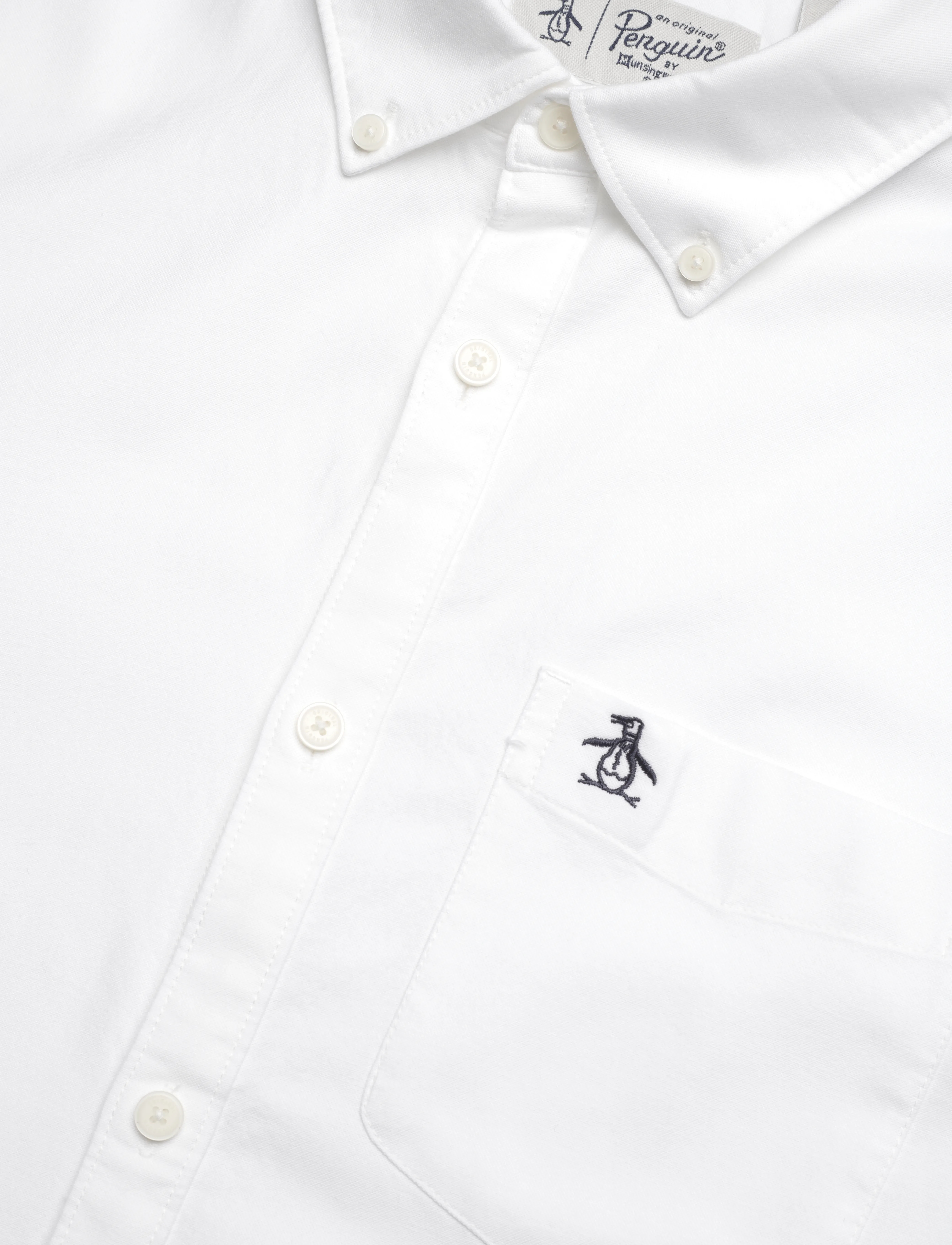 Original Penguin - LS ECO OXFORD W STRE - bright white - 3