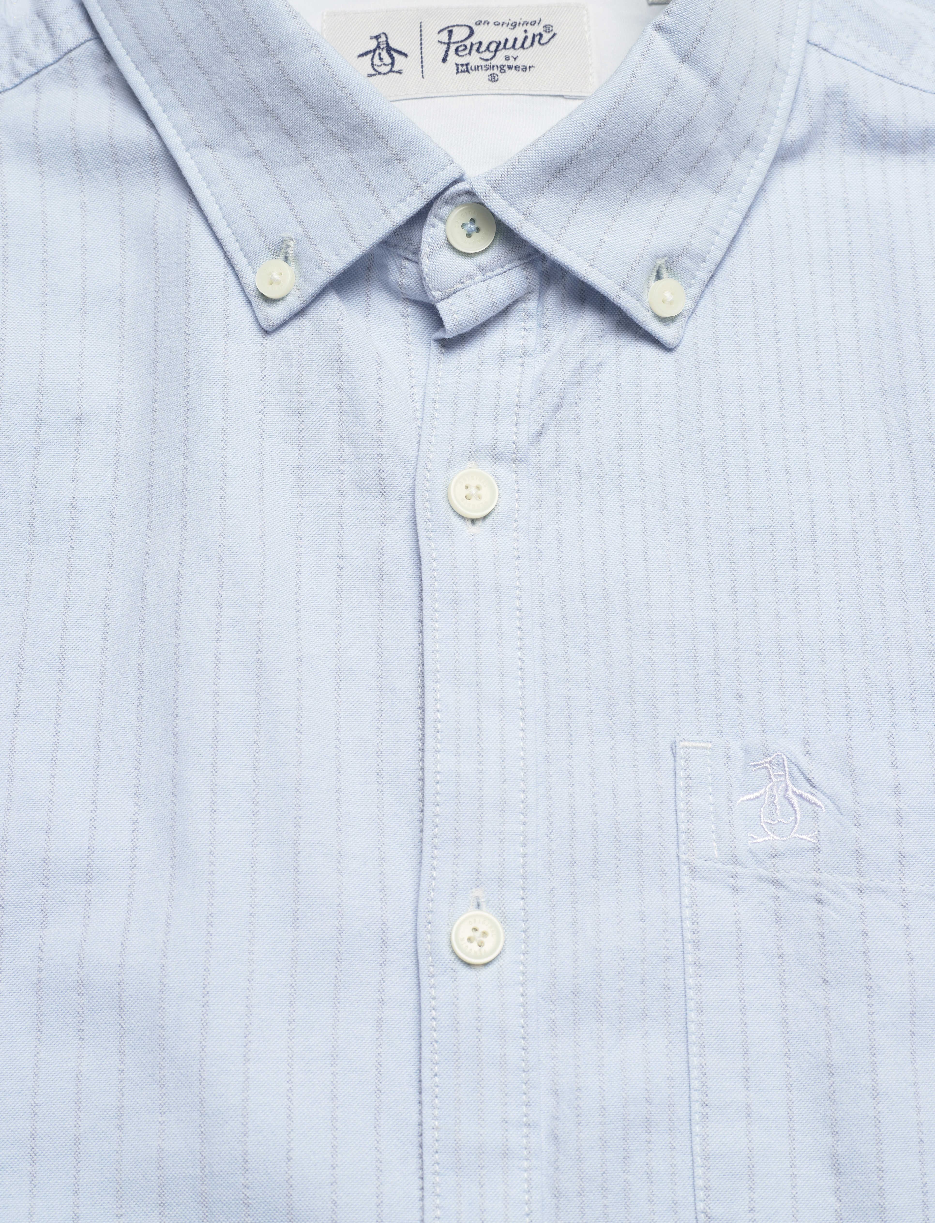 Original Penguin - WVN LS ECO OXFORD W/ - cerulean - 2