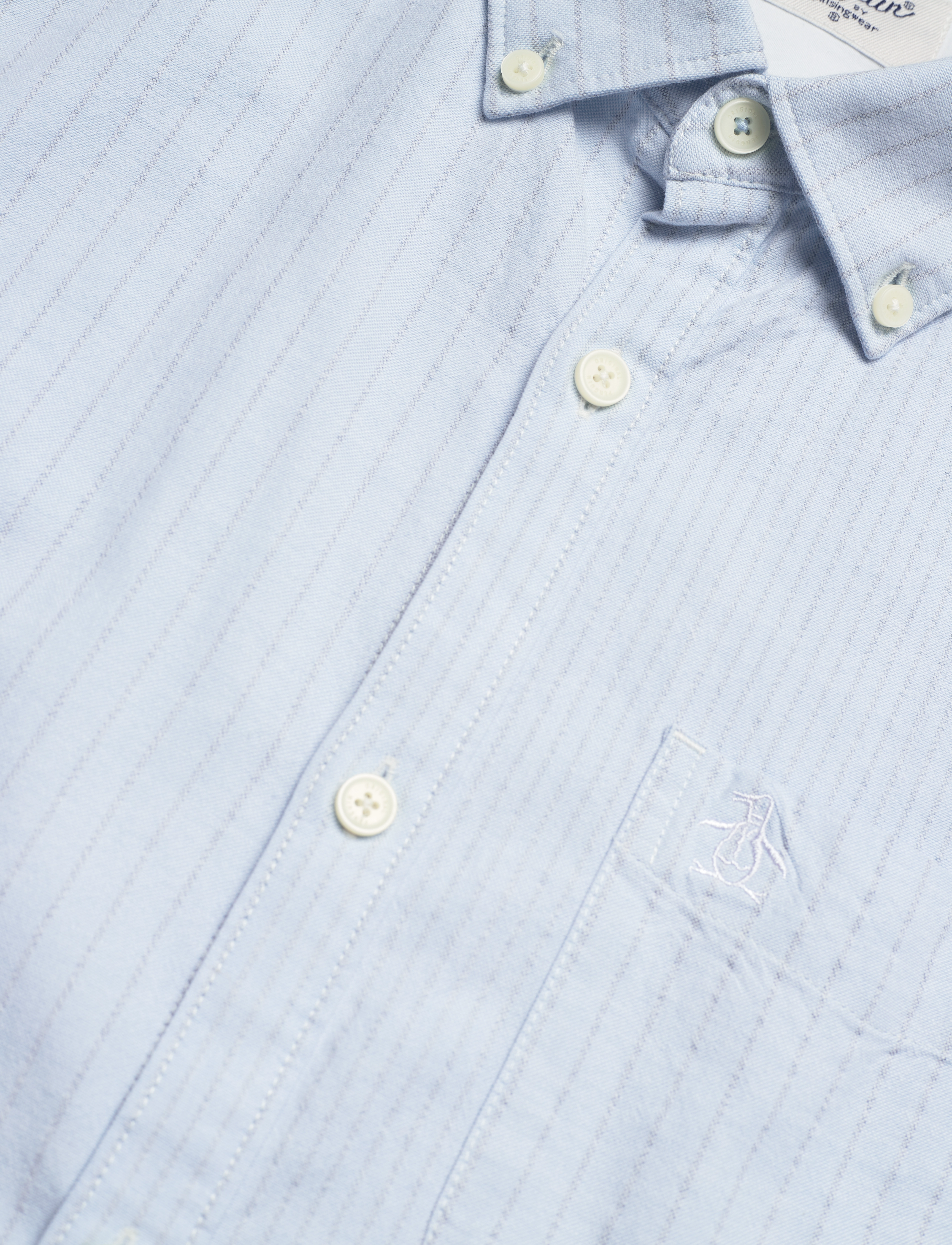 Original Penguin - WVN LS ECO OXFORD W/ - cerulean - 3