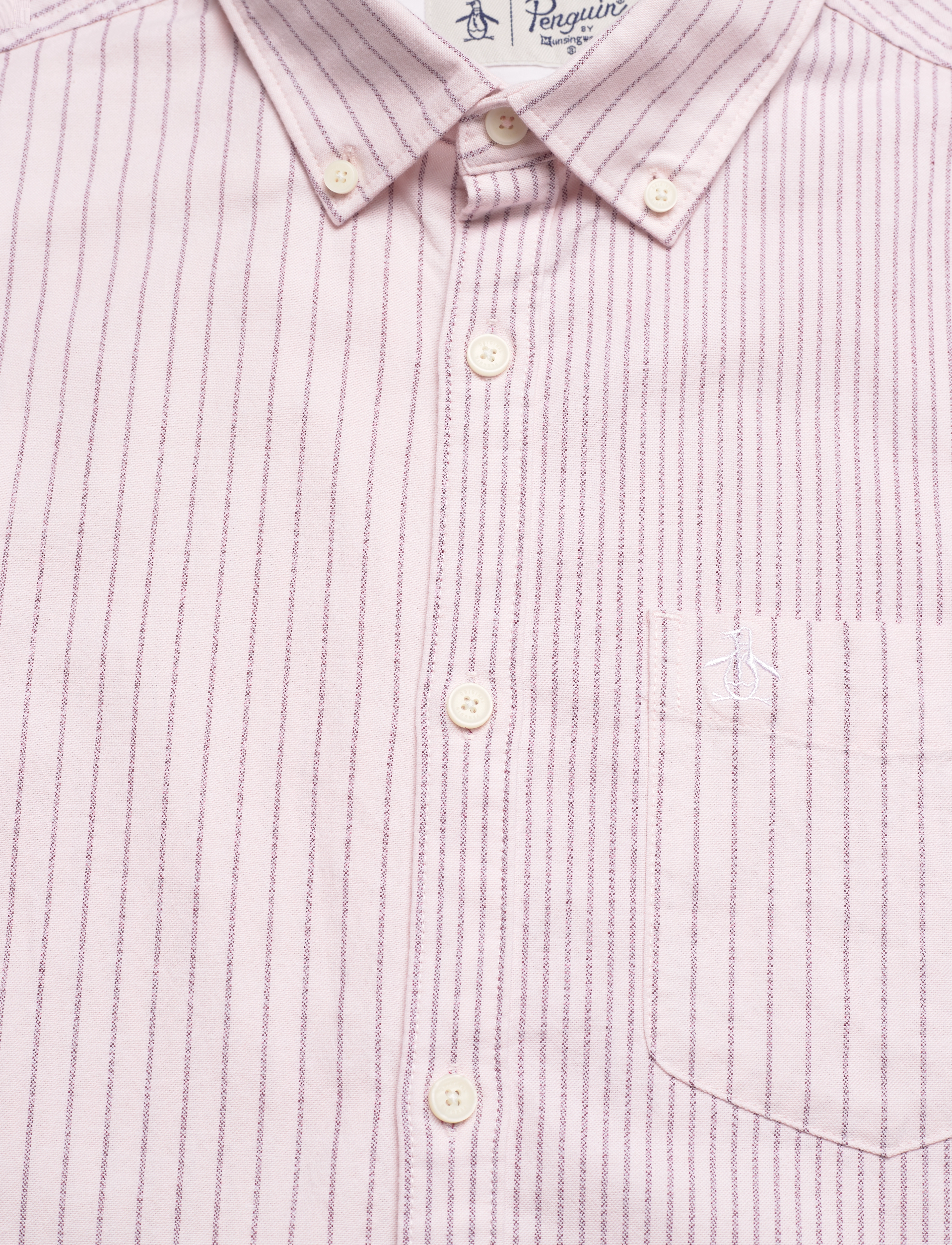 Original Penguin - WVN LS ECO OXFORD W/ - veiled rose - 3