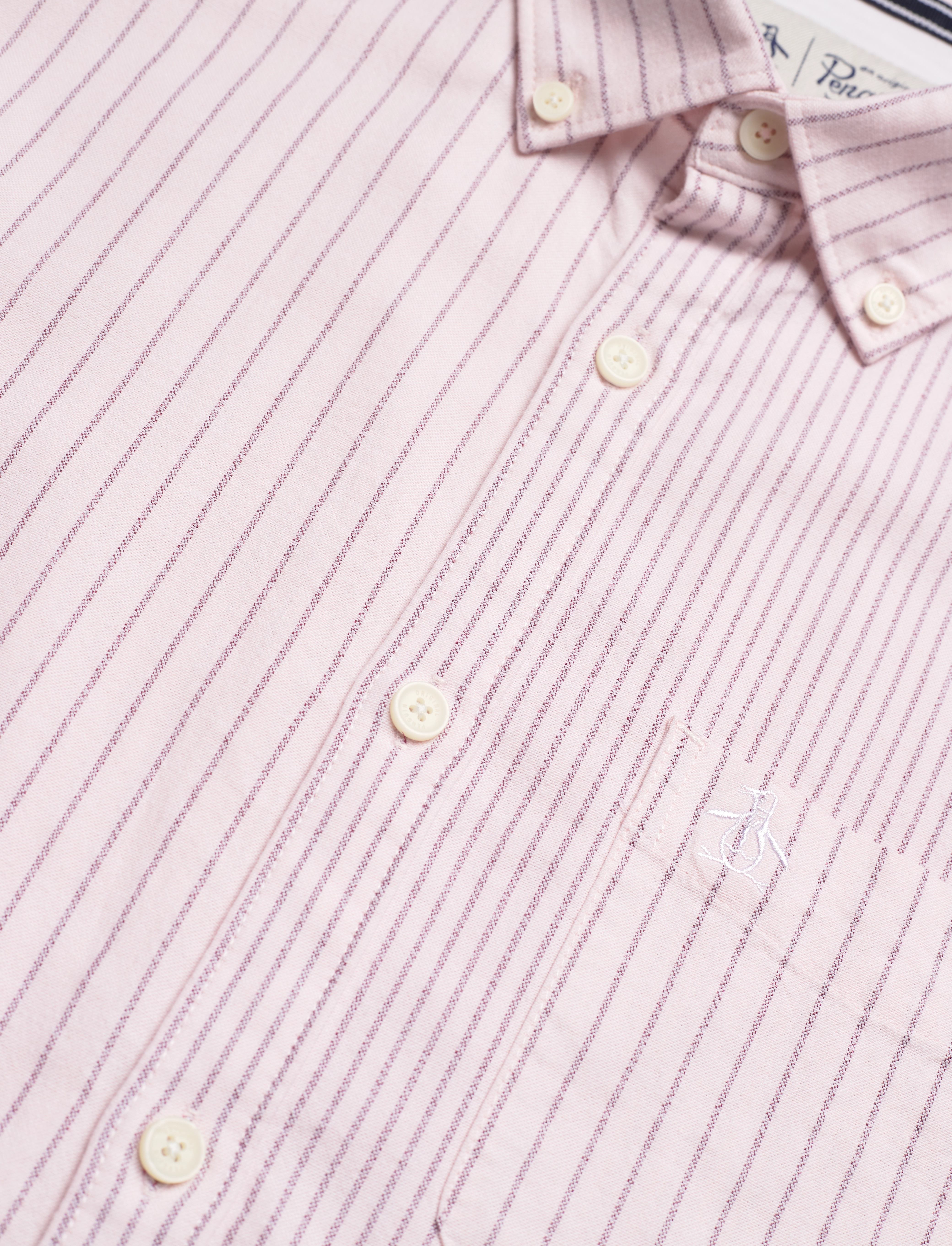 Original Penguin - WVN LS ECO OXFORD W/ - veiled rose - 4