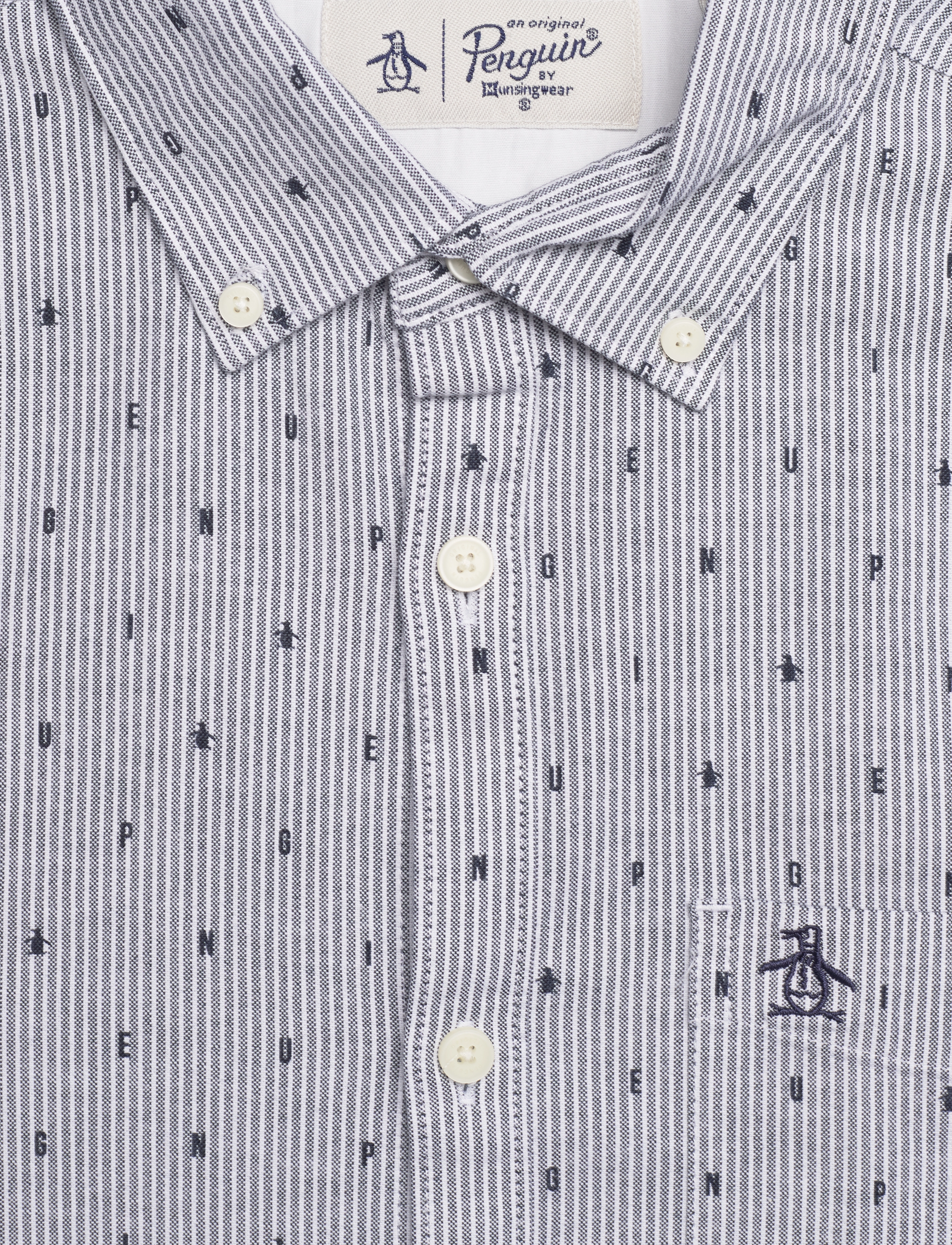 Original Penguin - WNS ECO POPLIN W/ ST - dark sapphire - 3