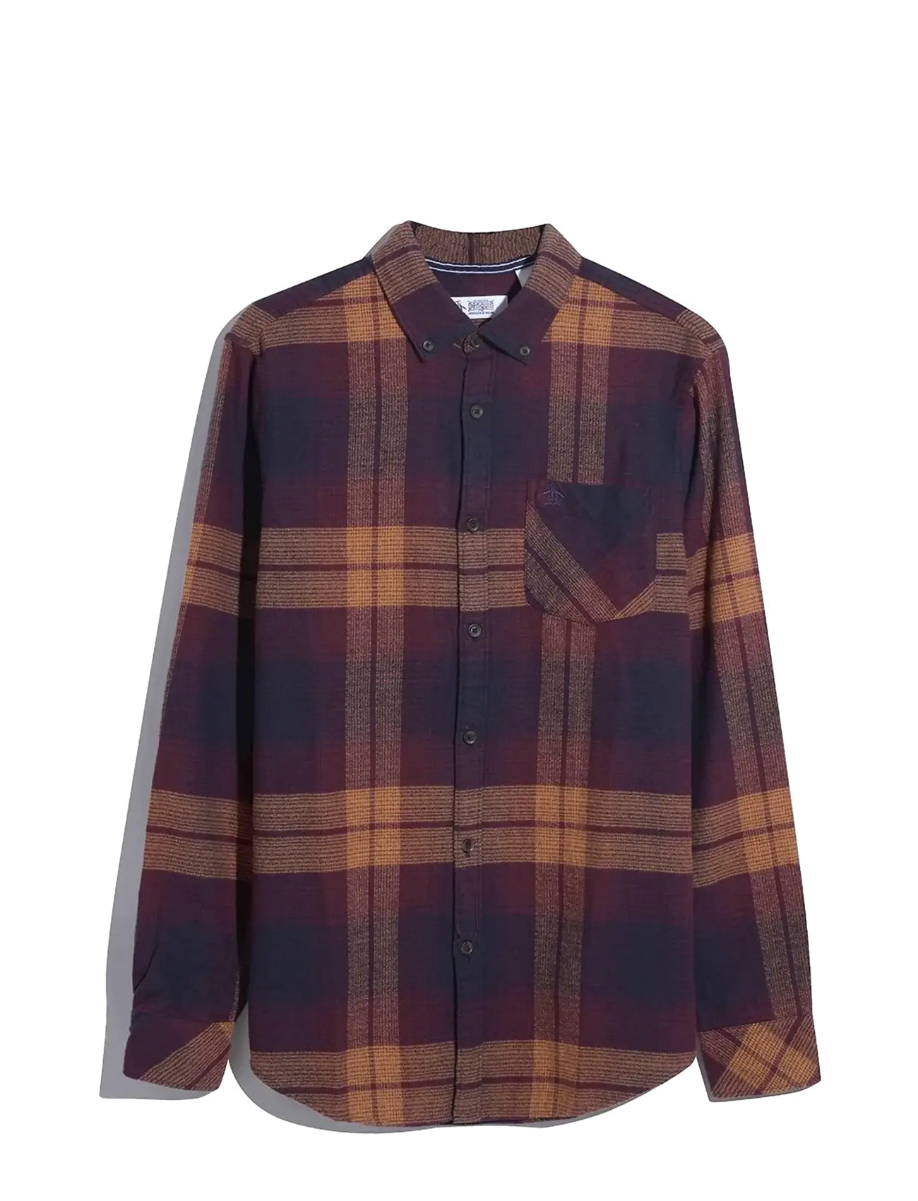 Original Penguin LS CTTN DOBBY LTWT F - Hemden - PORT ROYALE / burgundy