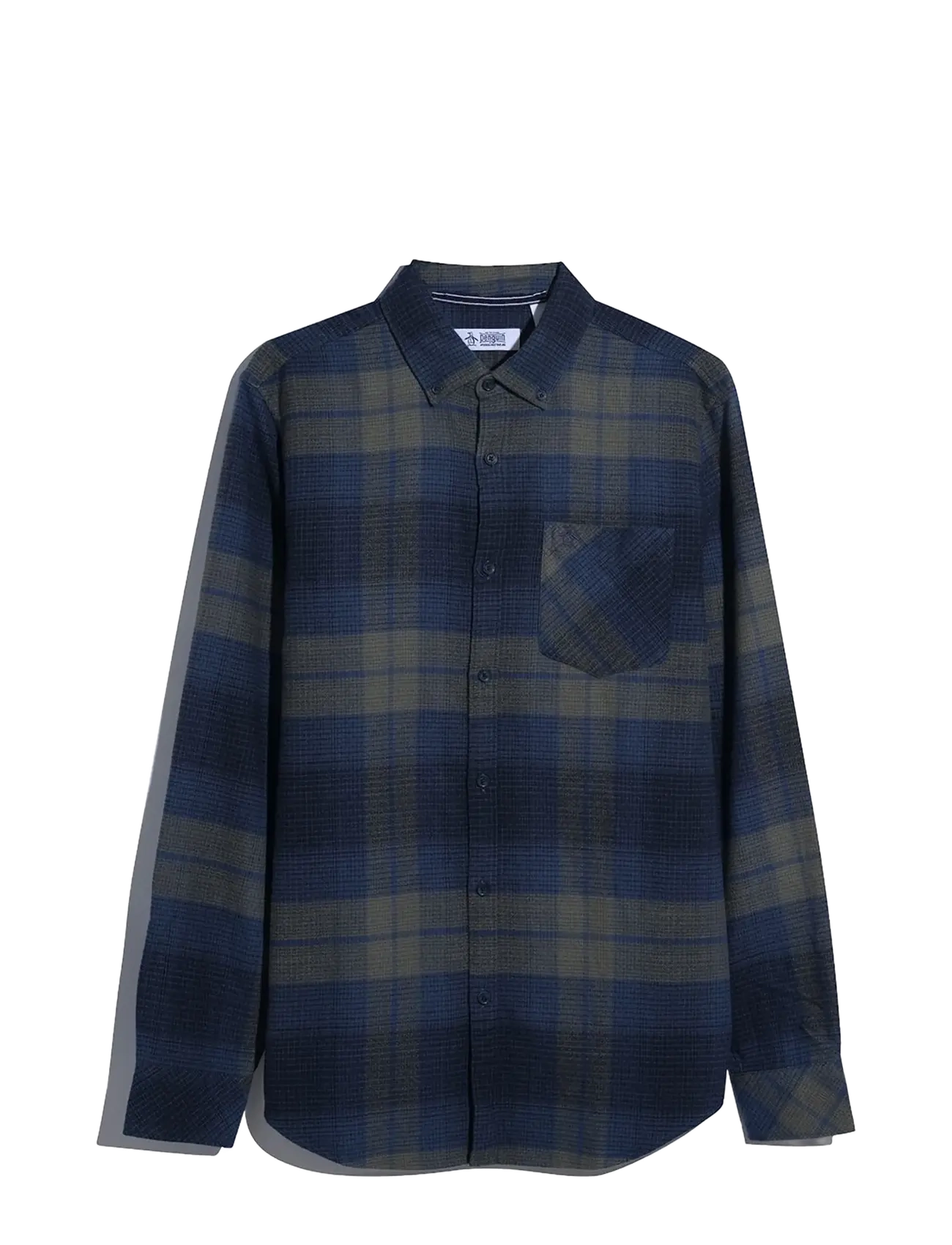 Original Penguin - LS CTTN DOBBY LTWT F - ruudulised särgid - sargasso sea - 1