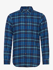 Original Penguin - LS FLANNEL PLAID - kasdienio stiliaus marškiniai - classic blue - 0