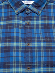 Original Penguin - LS FLANNEL PLAID - casual skjortor - classic blue - 2