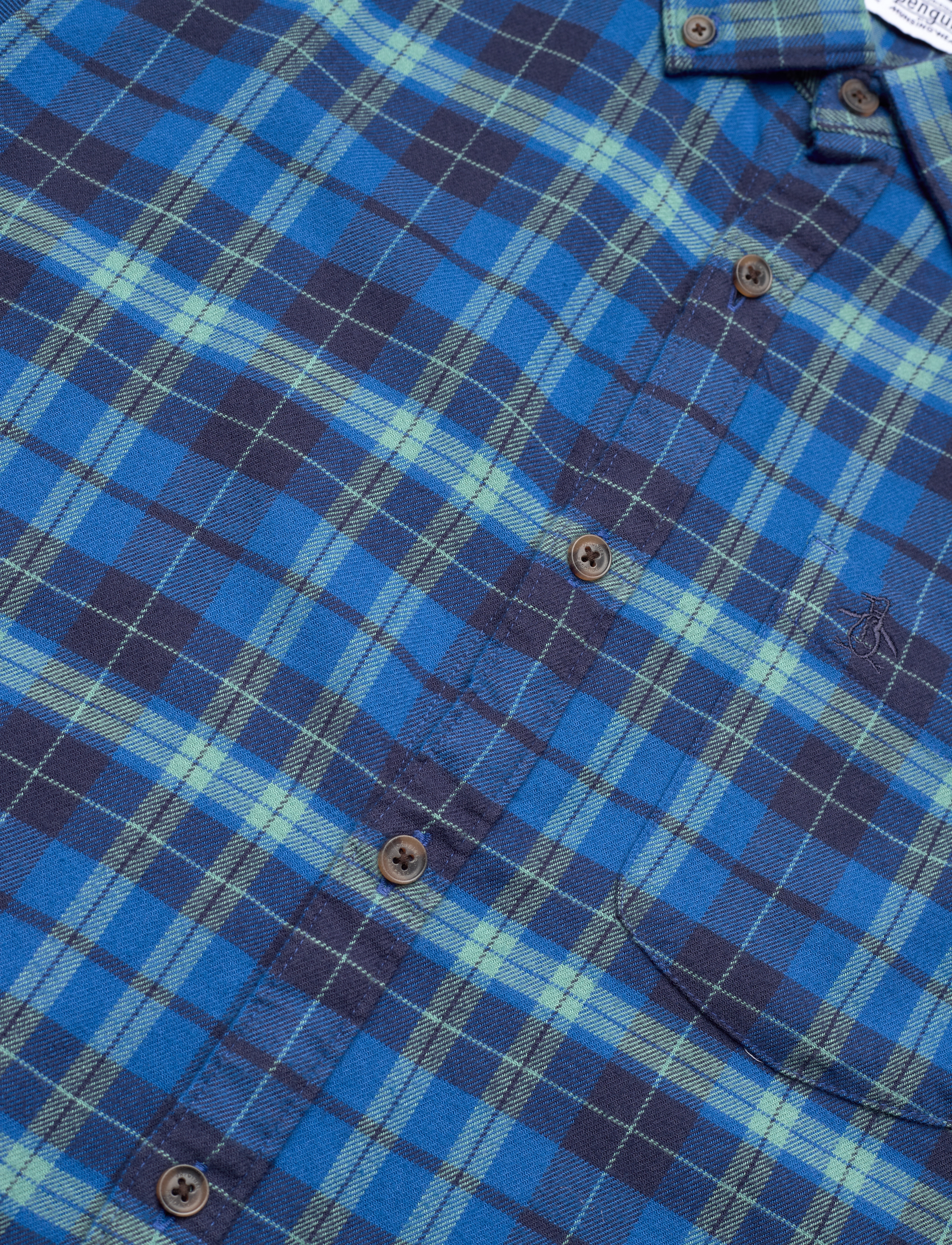 Original Penguin - LS FLANNEL PLAID - classic blue - 3