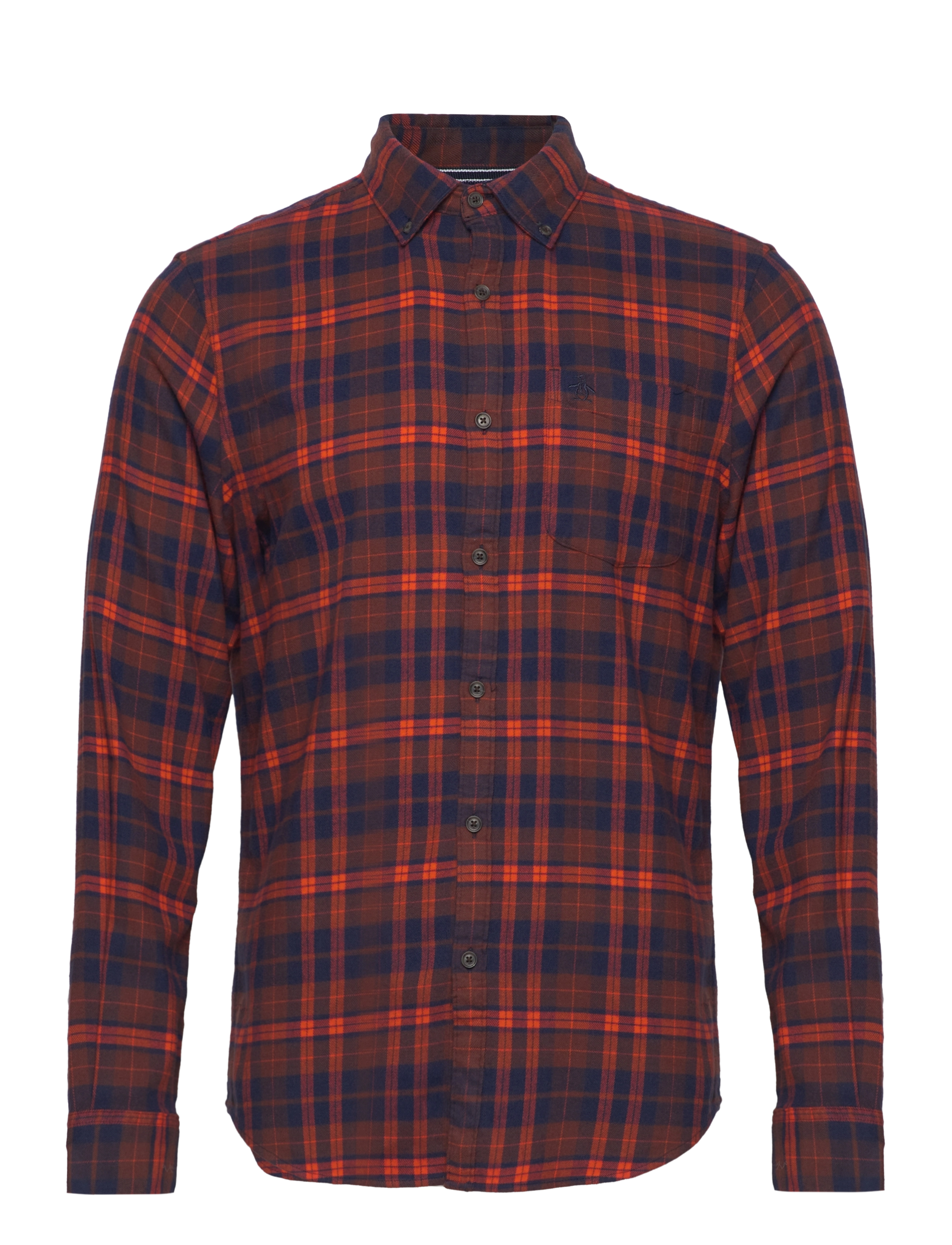 LS FLANNEL PLAID - DRESS BLUES