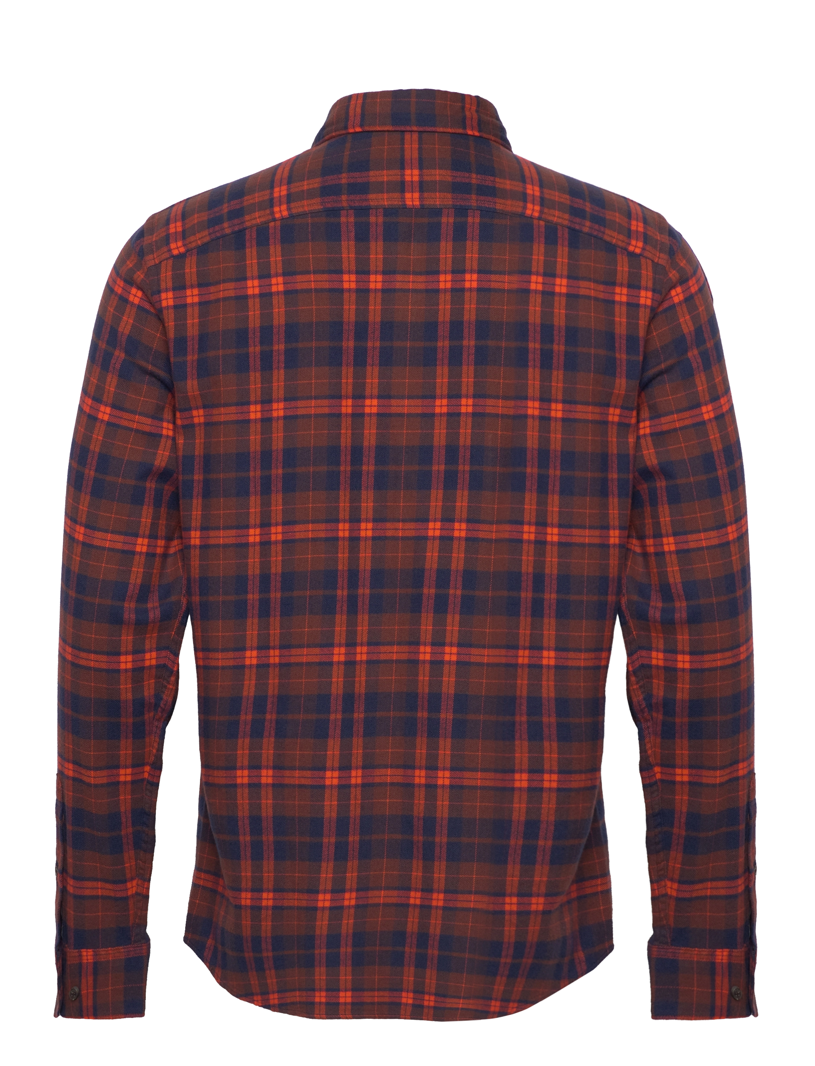 Original Penguin - LS FLANNEL PLAID - dress blues - 1