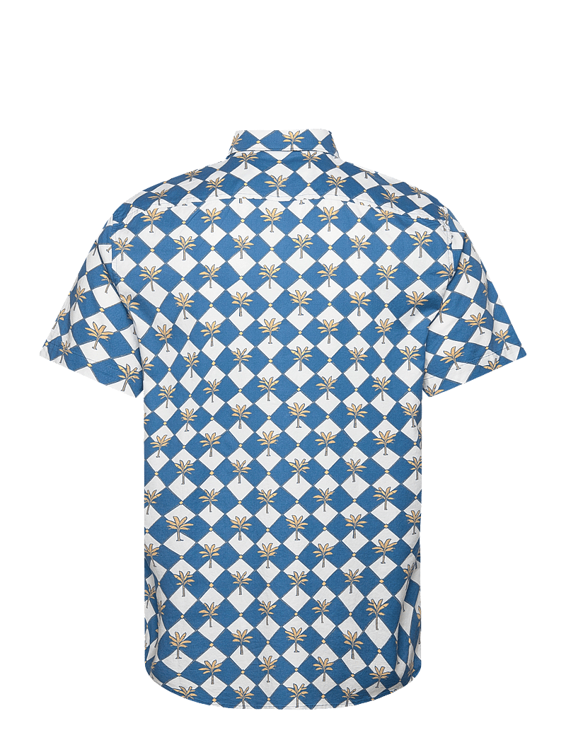 Original Penguin - SS ECO TWLL STRTCH A - lühikeste varrukatega särgid - vallarta blue - 1