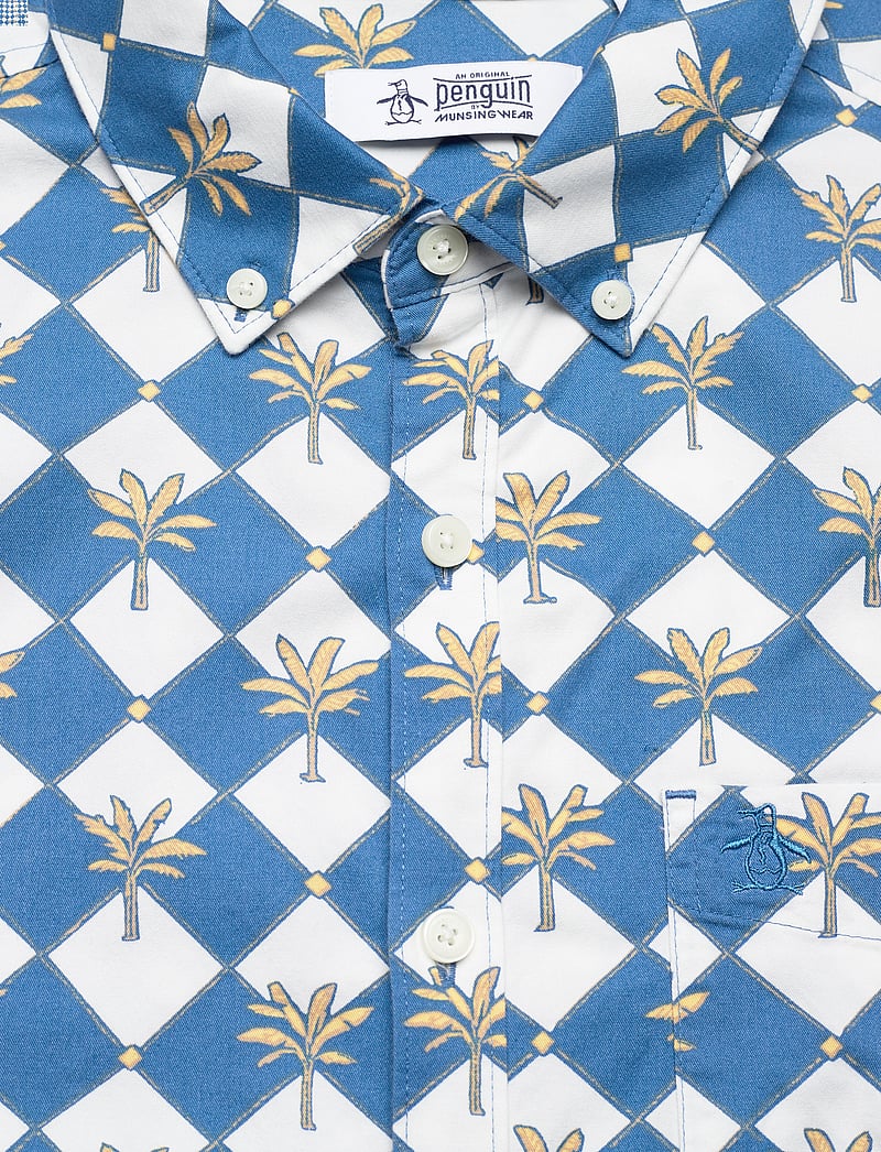 Original Penguin - SS ECO TWLL STRTCH A - lühikeste varrukatega särgid - vallarta blue - 2