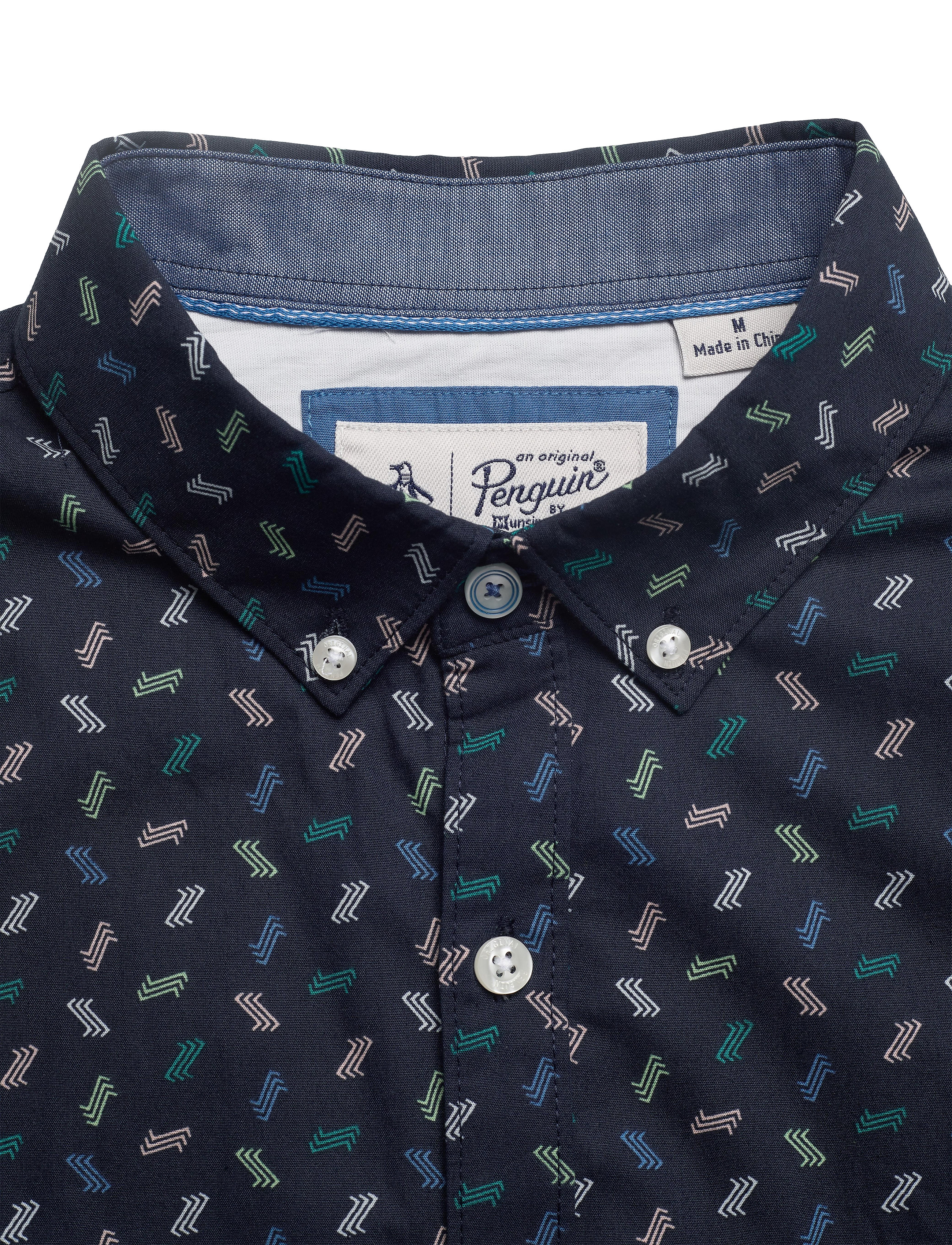 Original Penguin - WVN LS GEO PRNT - dark sapphire - 2