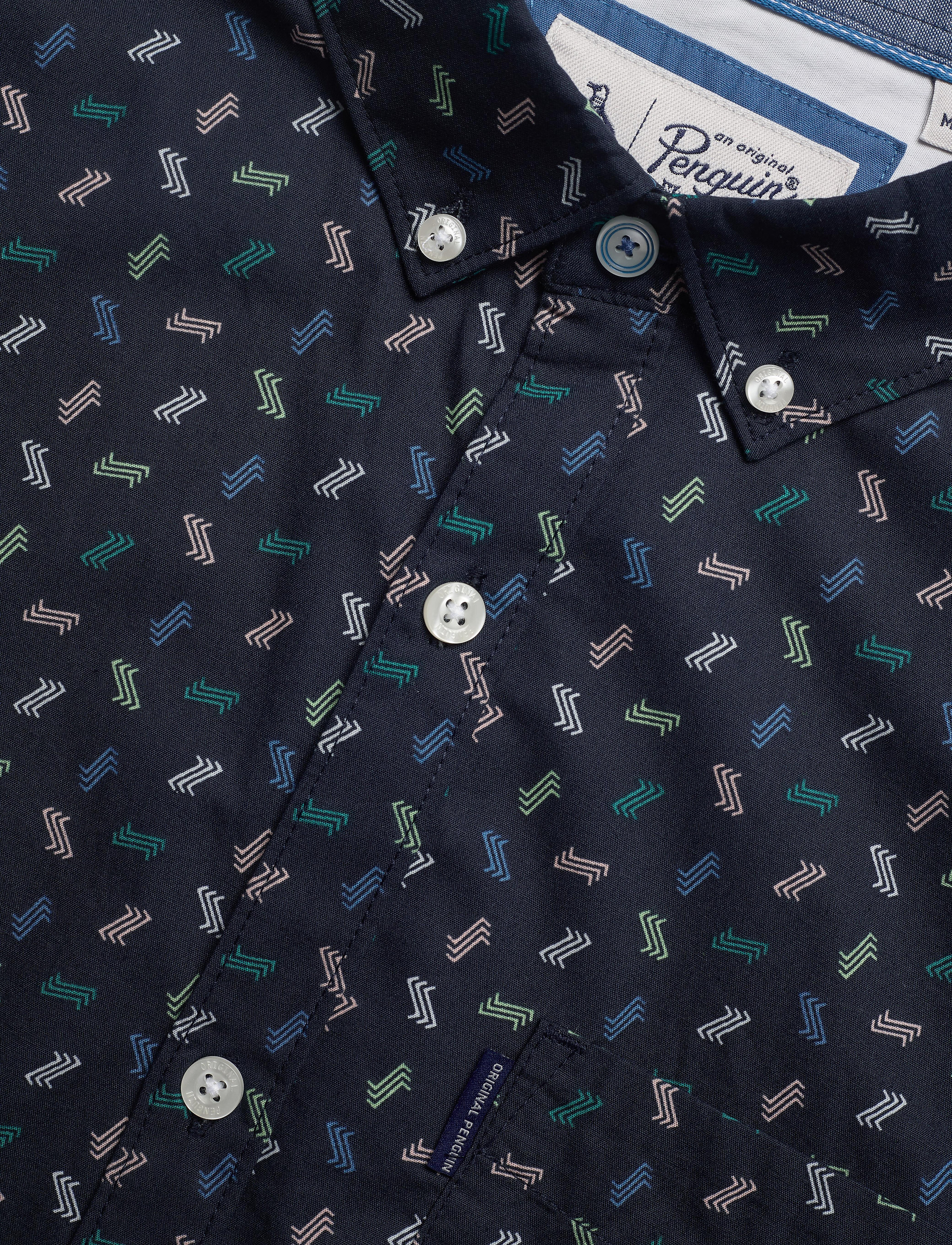 Original Penguin - WVN LS GEO PRNT - dark sapphire - 3