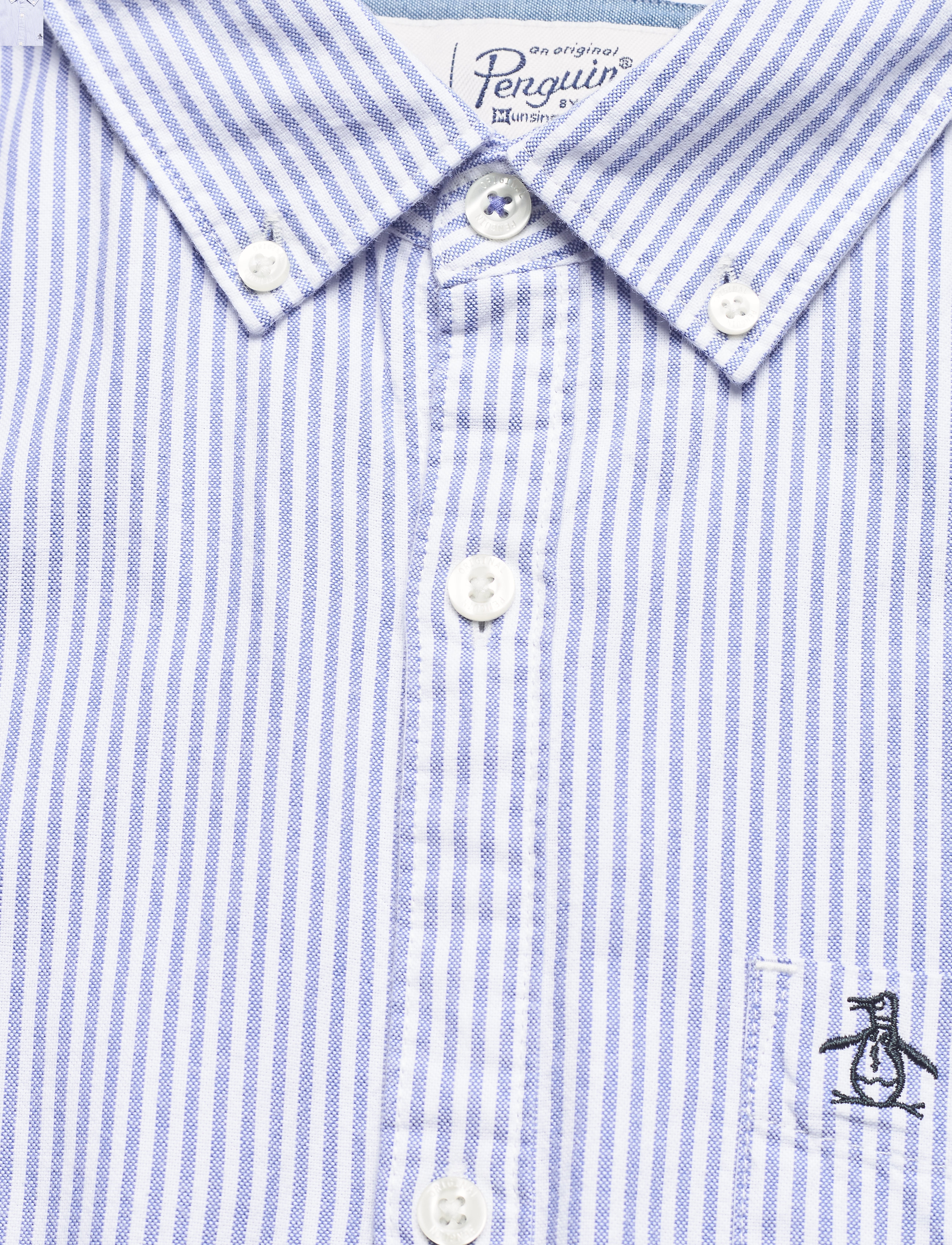 Original Penguin - L/S SLIM STRIPE OXFO - amparo blue - 2