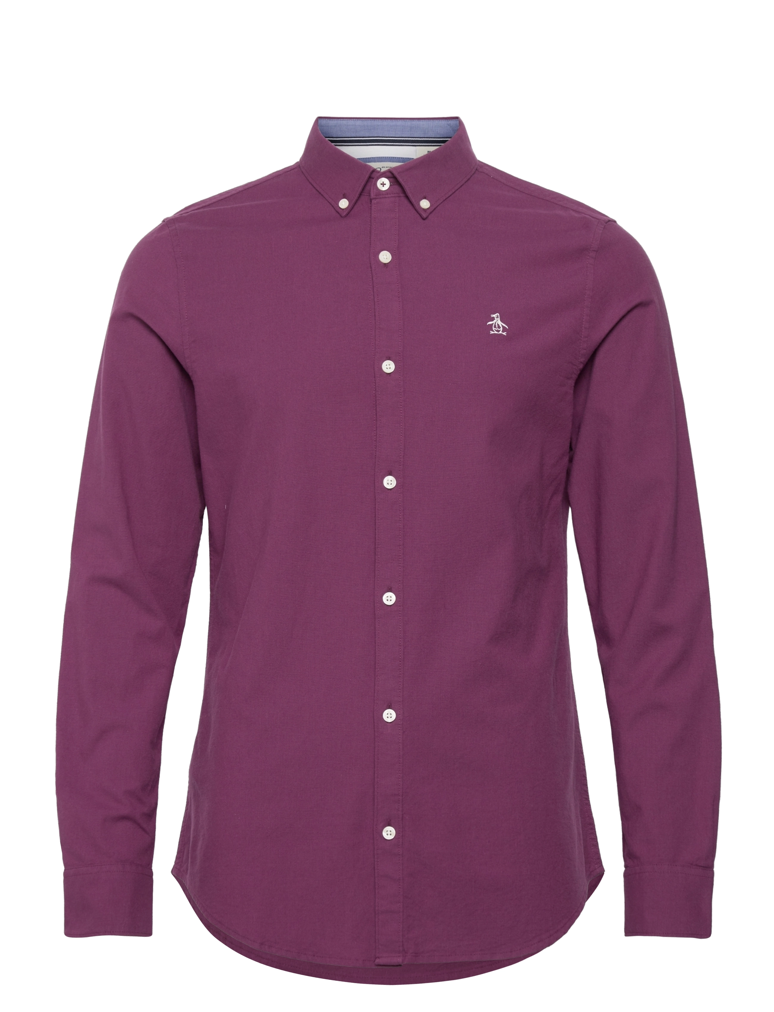 Original Penguin - L/S SLIM FIT OXFORD - italian plum - 0