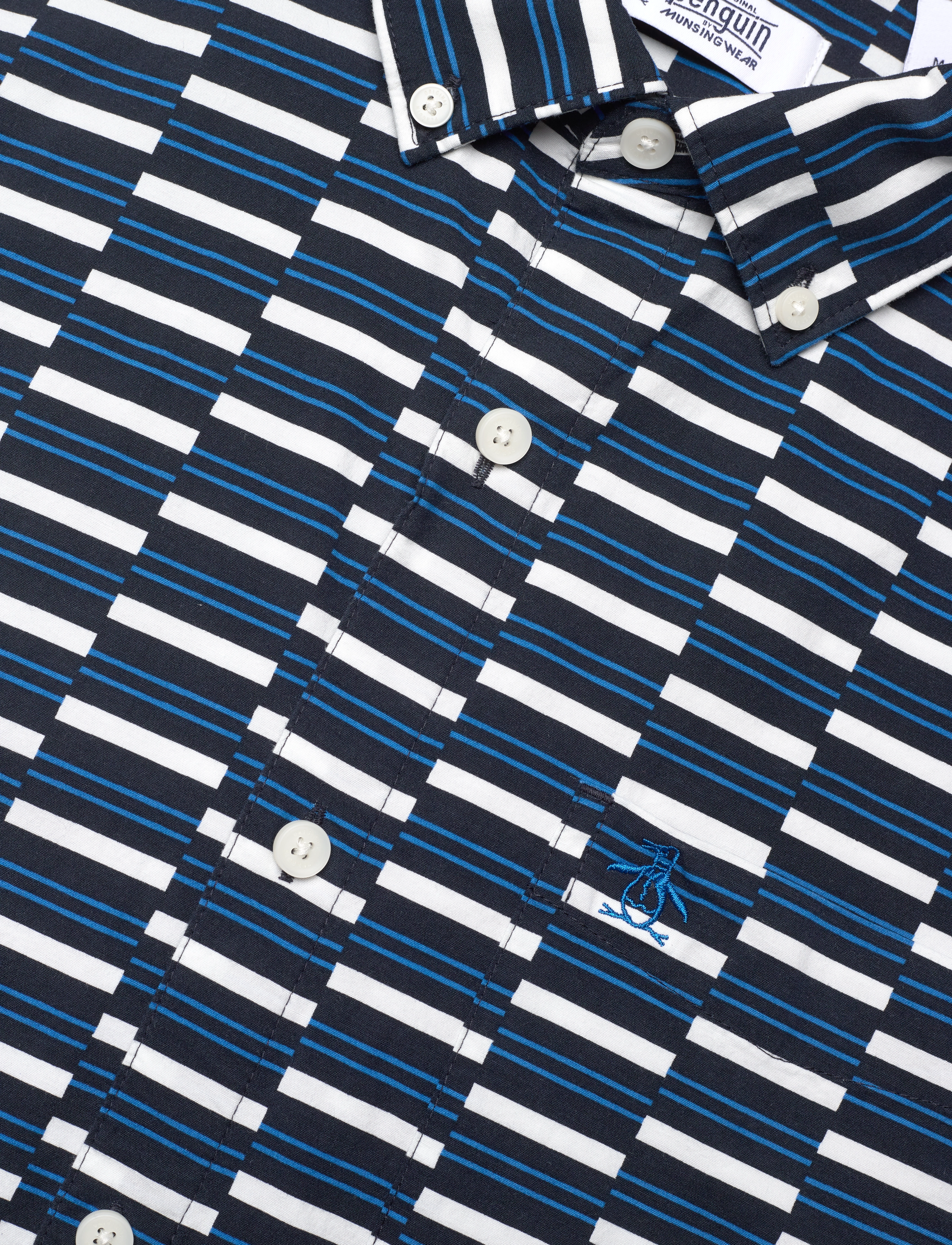 Original Penguin - SS ECO AOP GEO - dark sapphire - 3