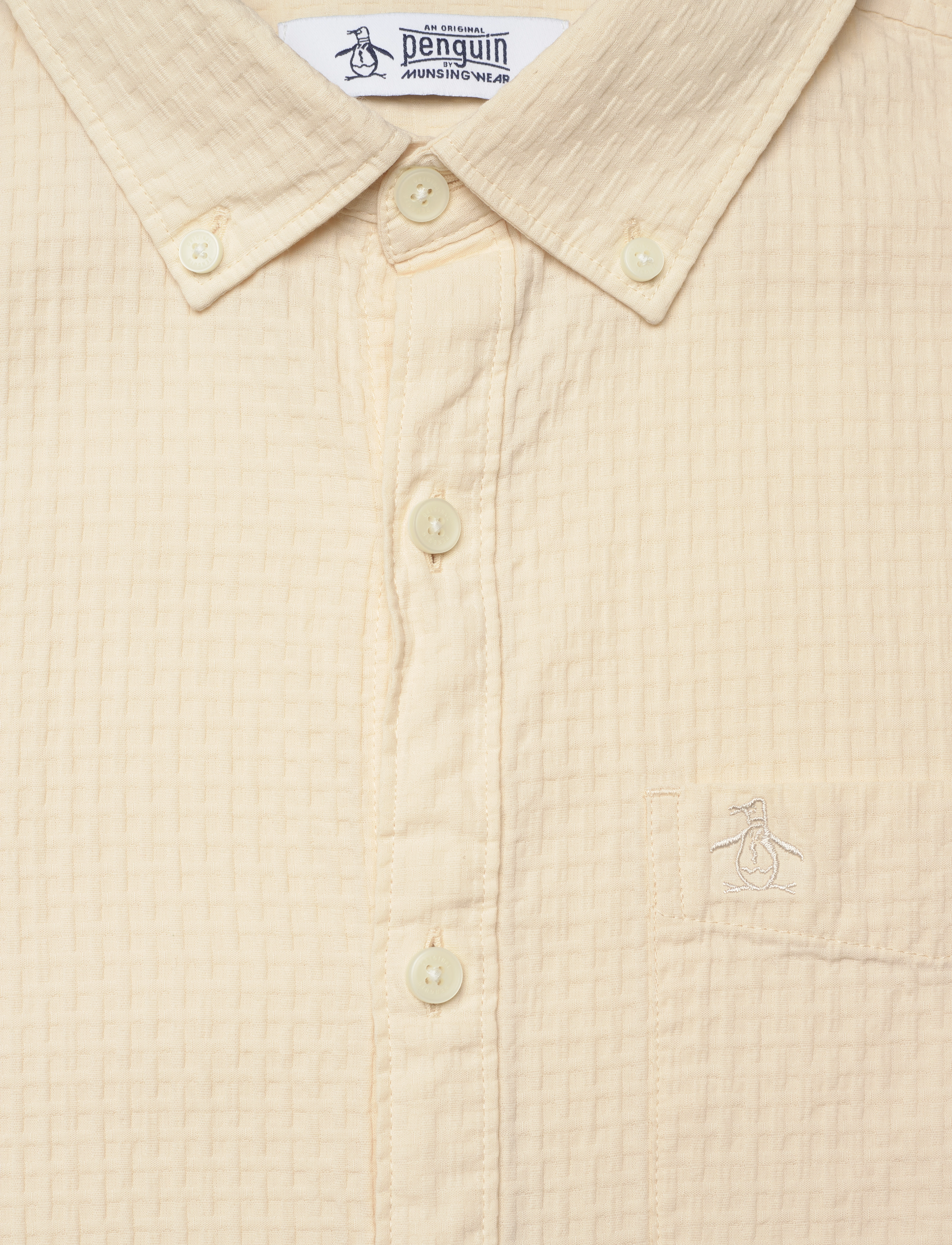 Original Penguin - SS CTTN TEXTURED DOB - birch - 2