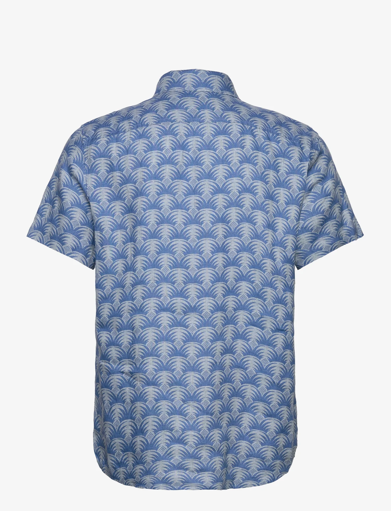 Original Penguin - SS DELAVE LNN AOP GE - kortärmade skjortor - tourmaline - 1