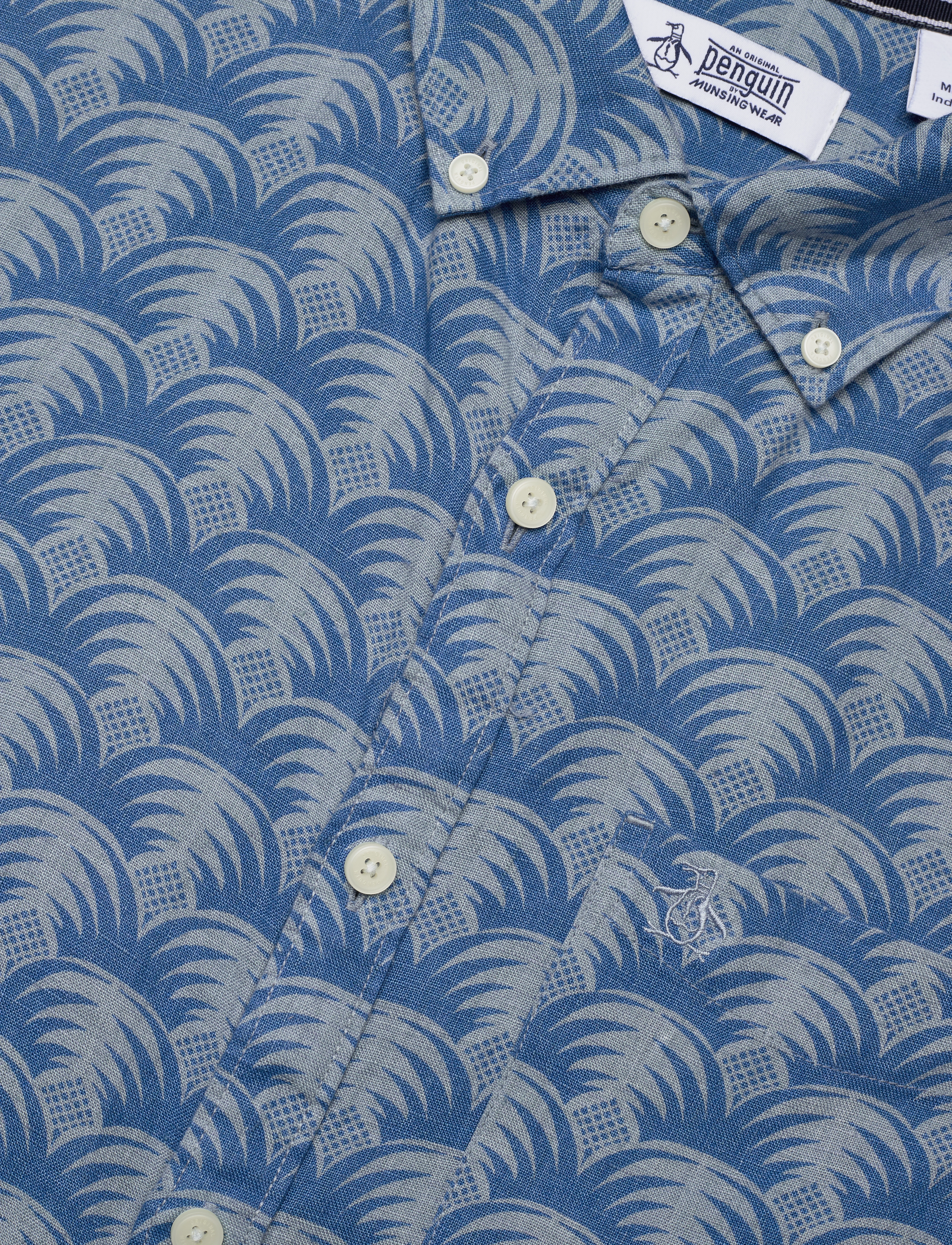 Original Penguin - SS DELAVE LNN AOP GE - tourmaline - 3