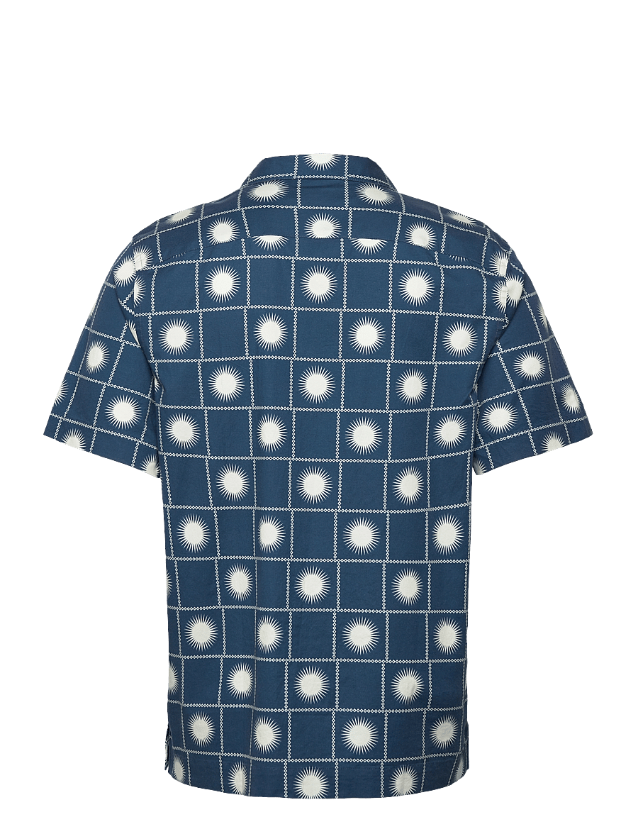 Original Penguin - SS CAMP DOBBY AOP SU - blue wing teal - 1