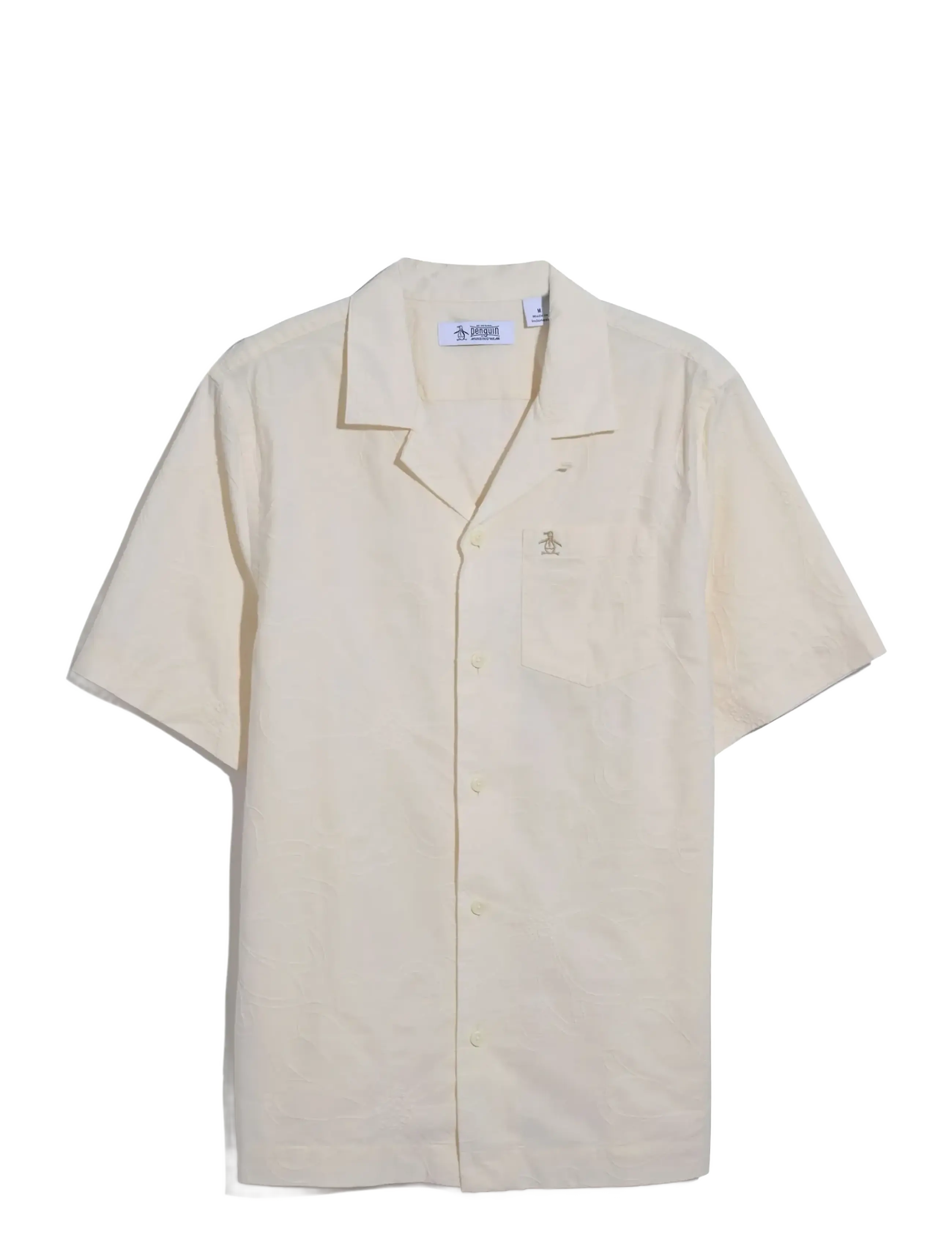 ORIGINAL PENGUIN Ss Camp Cttn Ao Flow Cream - L - Herren