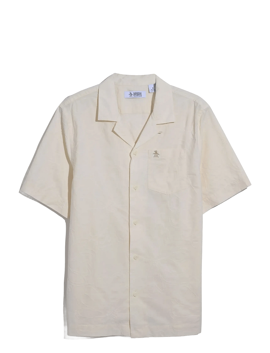 Original Penguin - SS CAMP CTTN AO FLOW - kortærmede skjorter - birch - 1