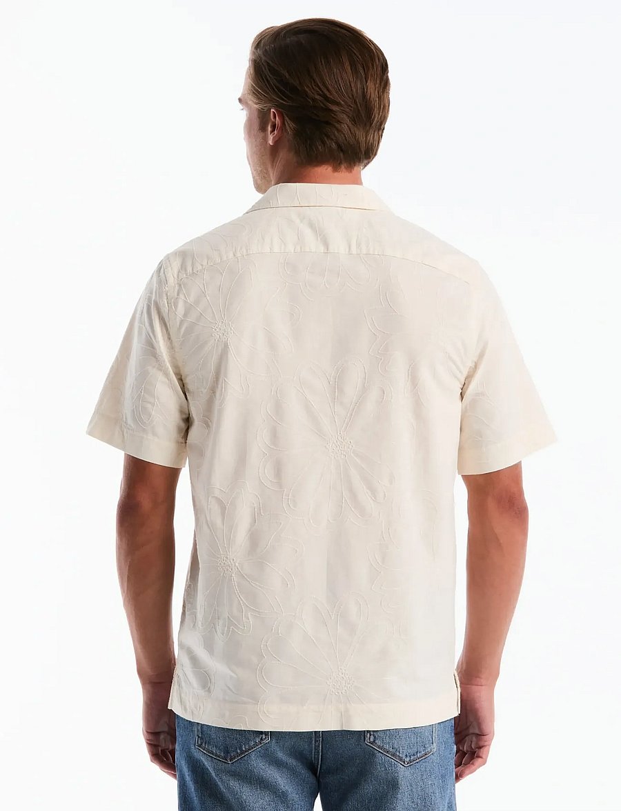 Original Penguin - SS CAMP CTTN AO FLOW - kortærmede skjorter - birch - 2