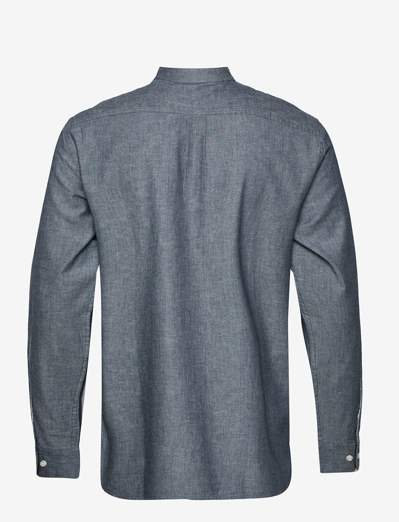 Original Penguin - L/S COLLARLESS CHAMB - dark denim - 1