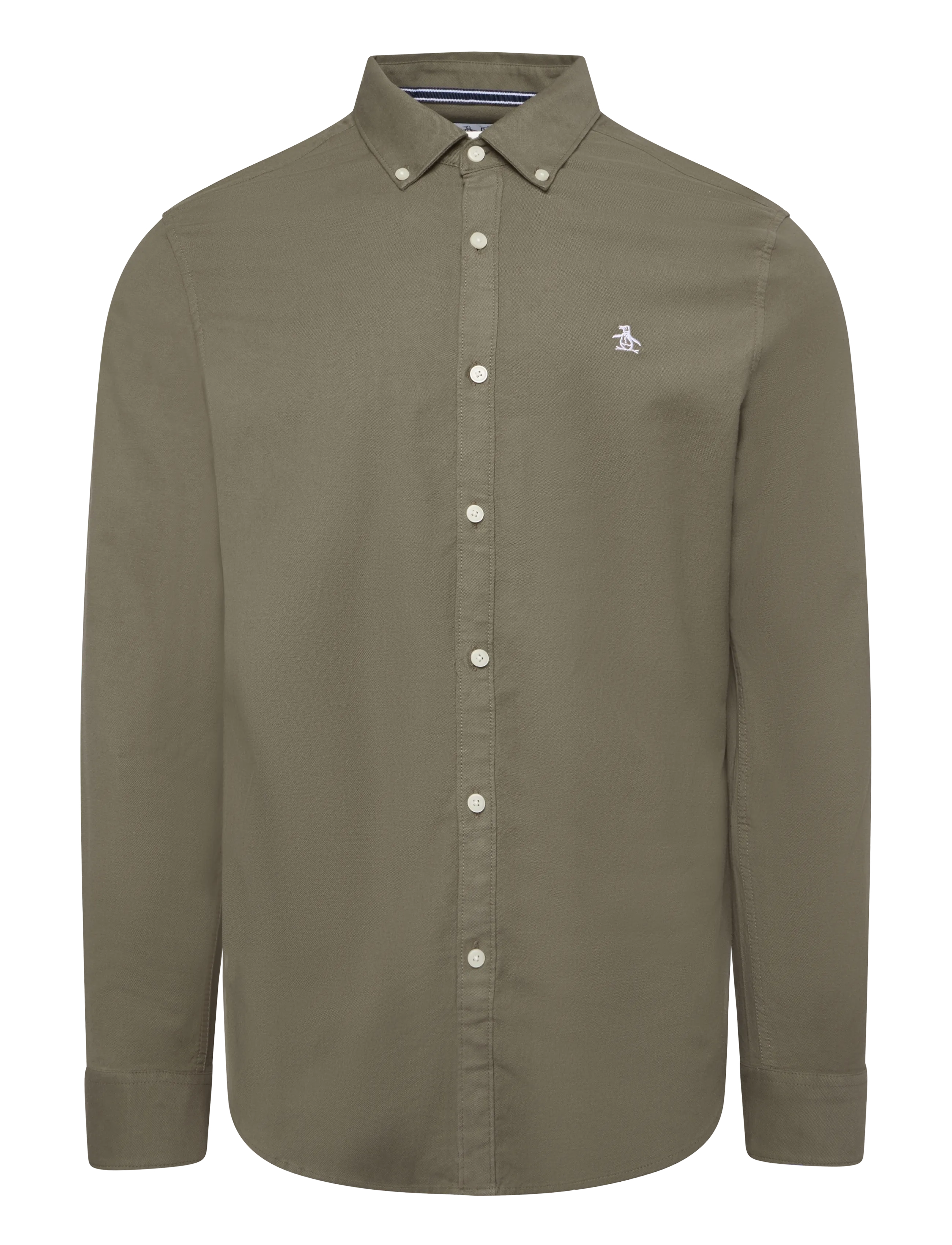 Original Penguin LS OXFORD STRTCH NO - Särgid - DUSTY OLIVE / khaki/green