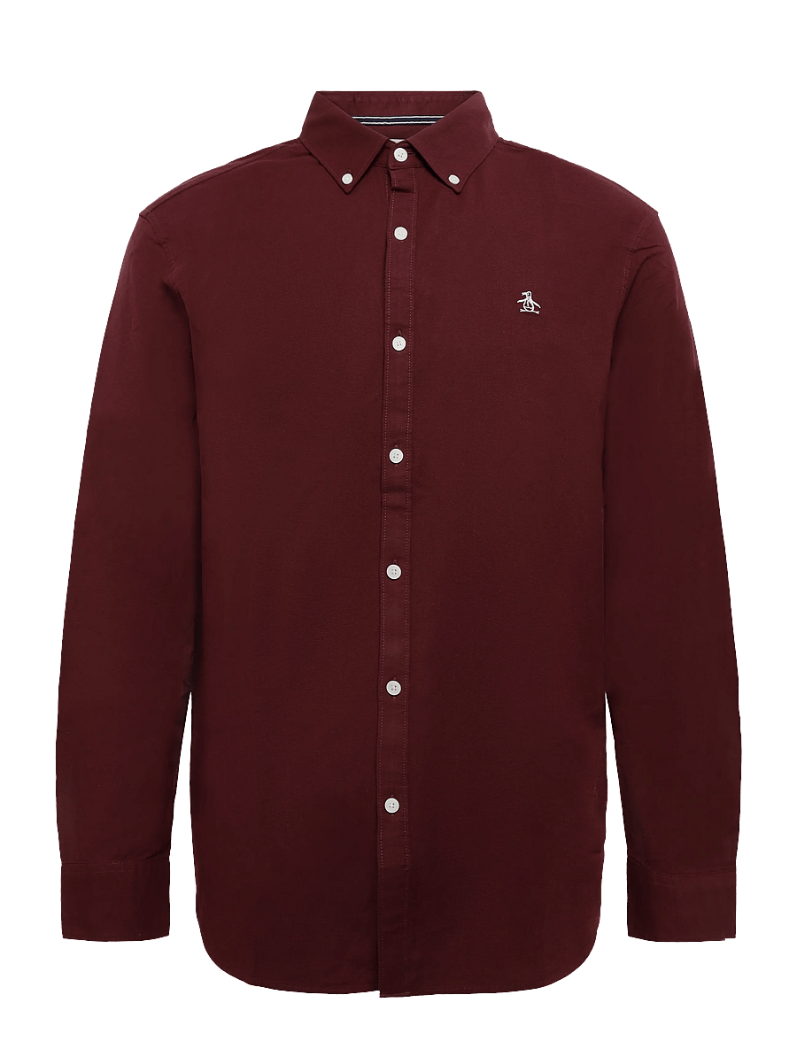 Original Penguin - LS OXFORD STRTCH NO - oxfordi särgid - port royale - 0
