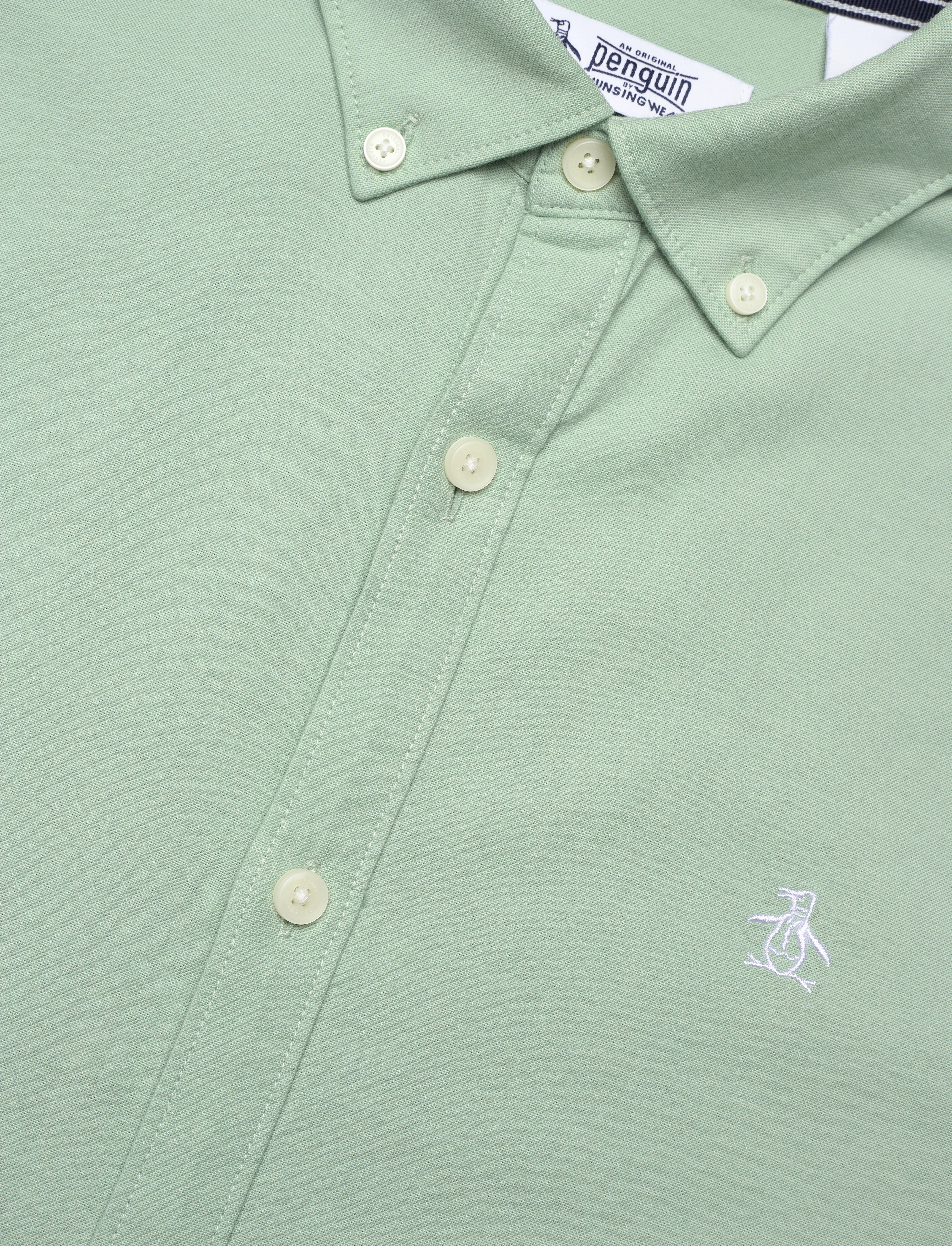 Original Penguin - LS OXFORD STRTCH NO - oxford shirts - silt green - 3