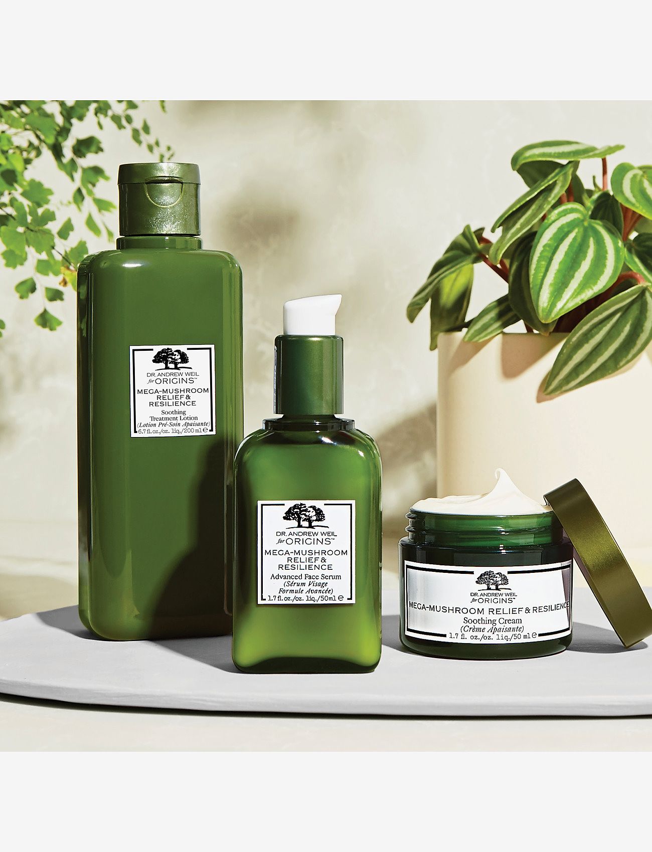 Origins - Dr. Weil Mega-Mushroom Skin Relief & Resilience Soothing Cream - sommerens hudpleje - clear - 4